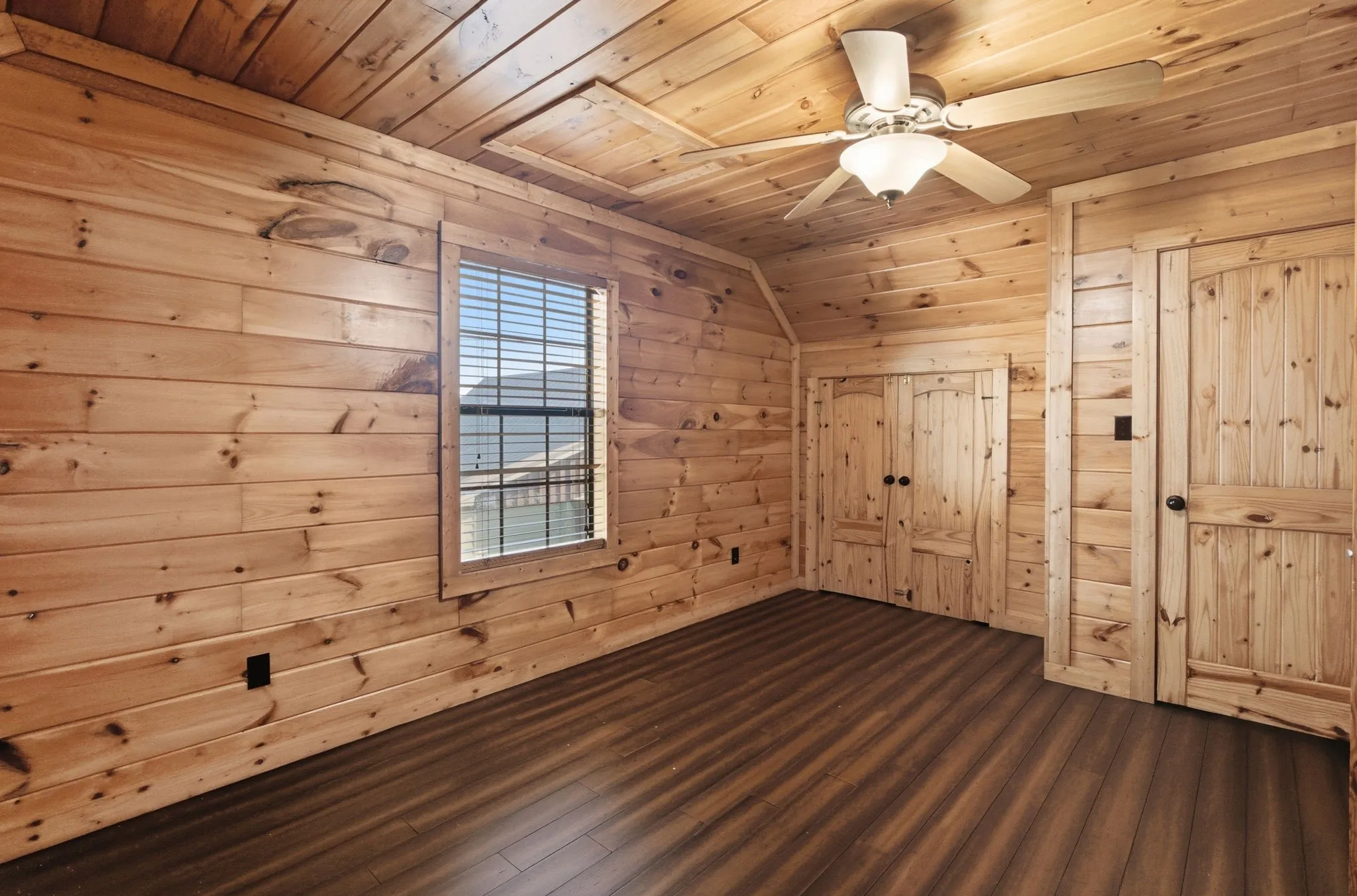 Upstairs bedroom with attic access