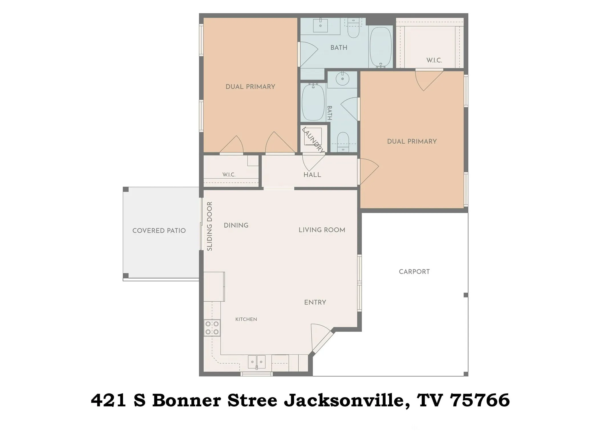 Single Family Residence For Sale in Cherokee County , 421 S Bonner Street, Jacksonville, Texas 75766, 2 Bedrooms, 2 Bathrooms, Garage spaces, 1,018 Sqft, built in 2026, Price $213,780, mls#21340677, Real Estate Agent in Jacksonville, Homes For Sale in Cherokee county, Homes For Sale in Jacksonville, Realtor in Jacksonville Texas, Real Estate Brokerage Independent Realty Texas, Luminita Cordes Realtor