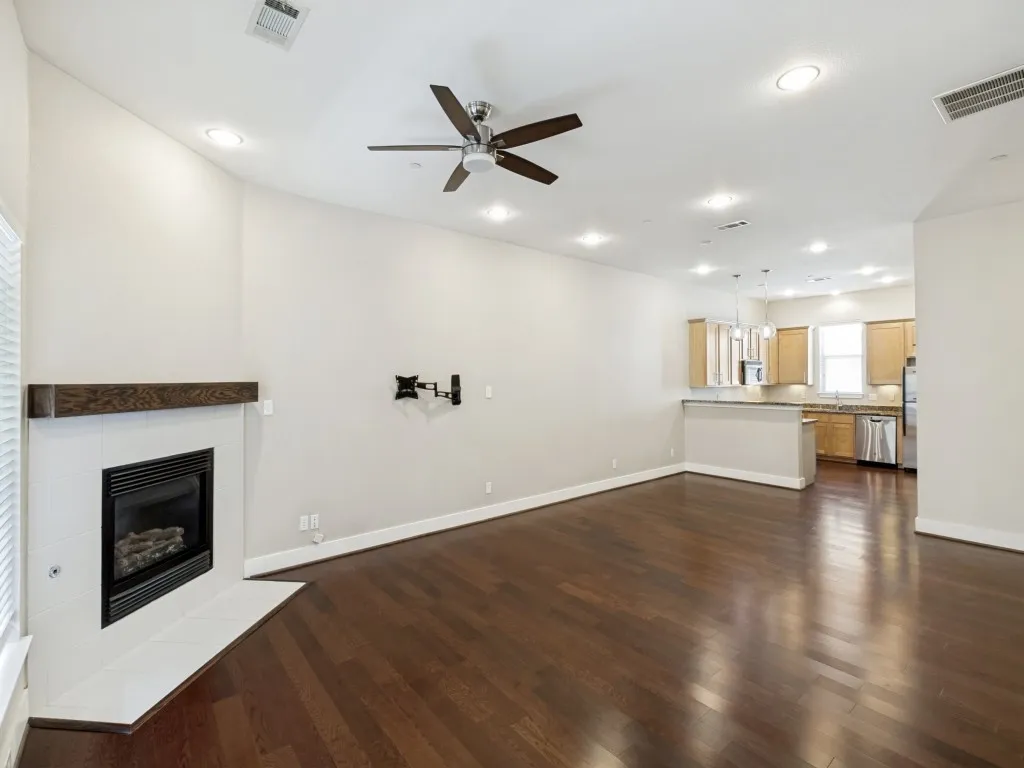 Second floor living room . Open to the Kitchen