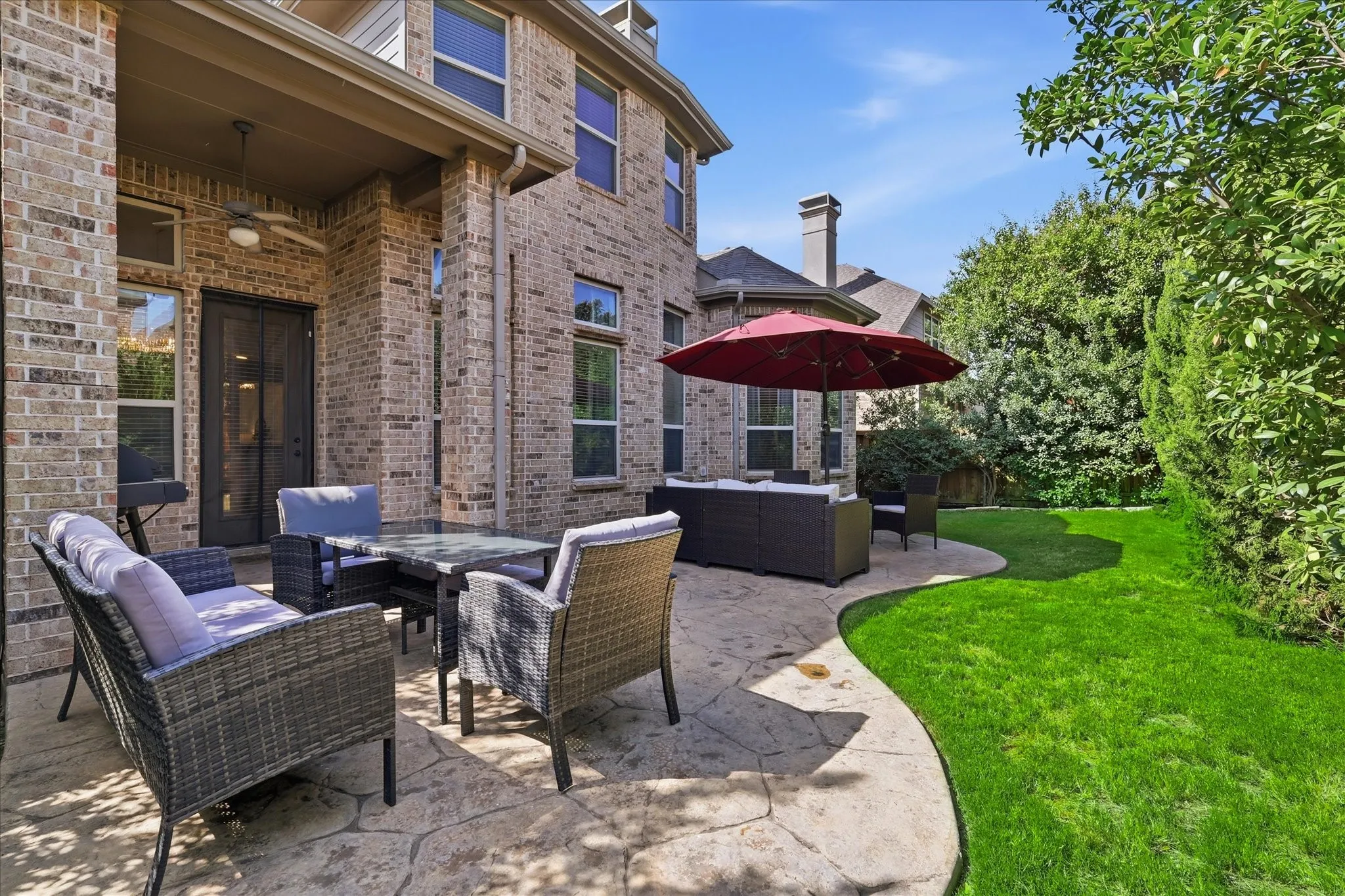 Extended patio great for entertaining
