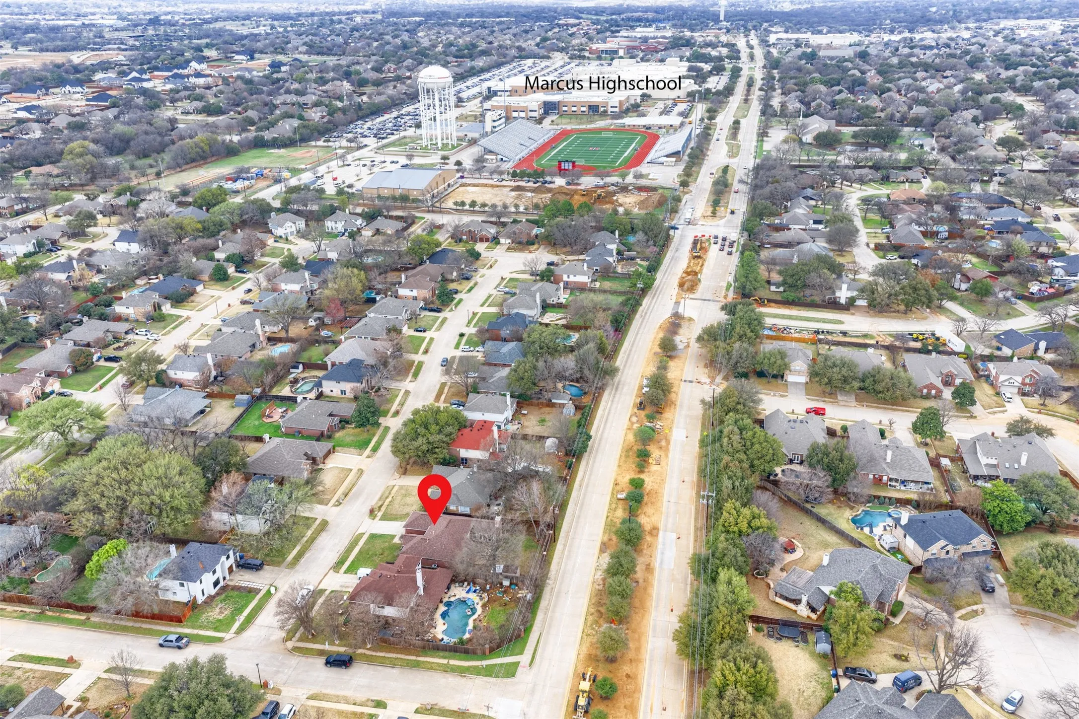 Walking distance to Marcus High School