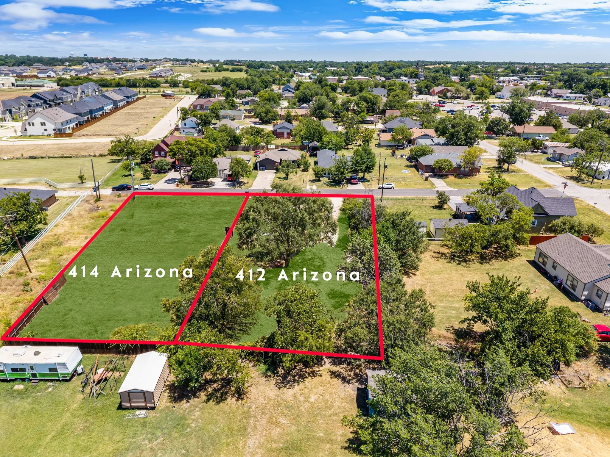Photo Enhanced to show lot lines
