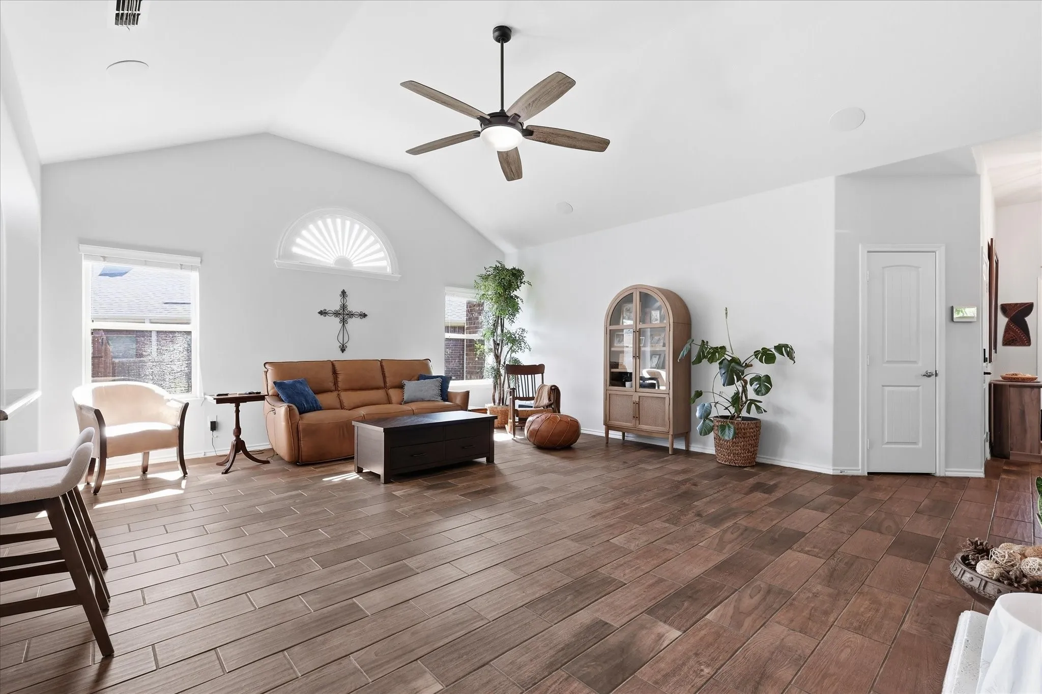 Wood looked tile - updated ceiling fan - lots of natural light