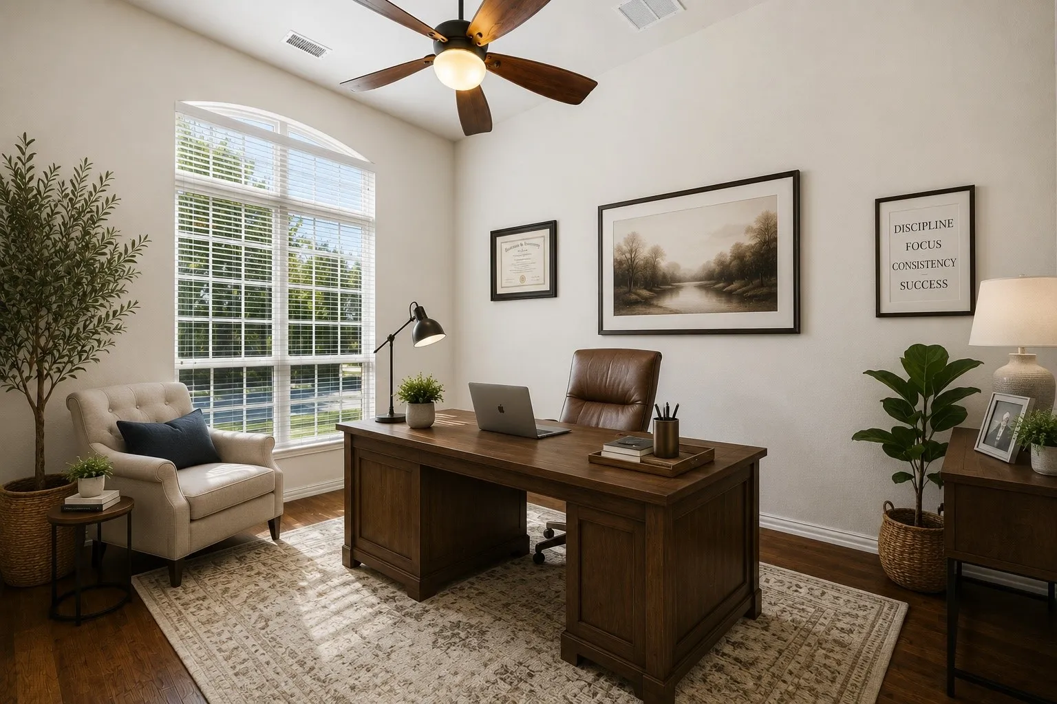 Virtually staged office