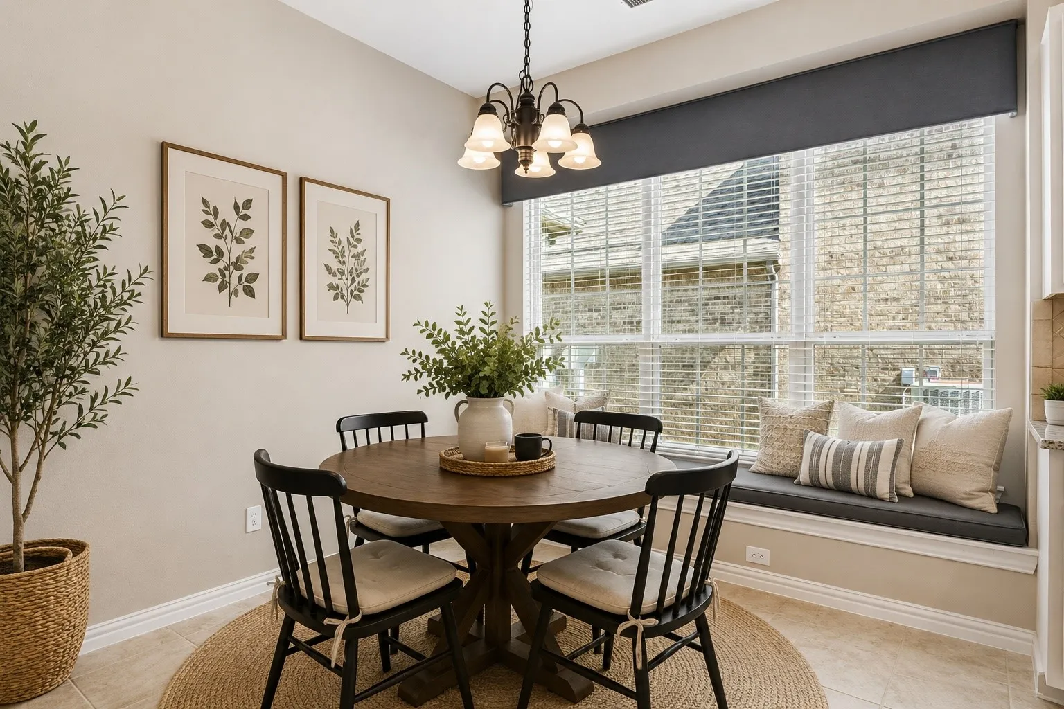 Virtually Staged breakfast nook