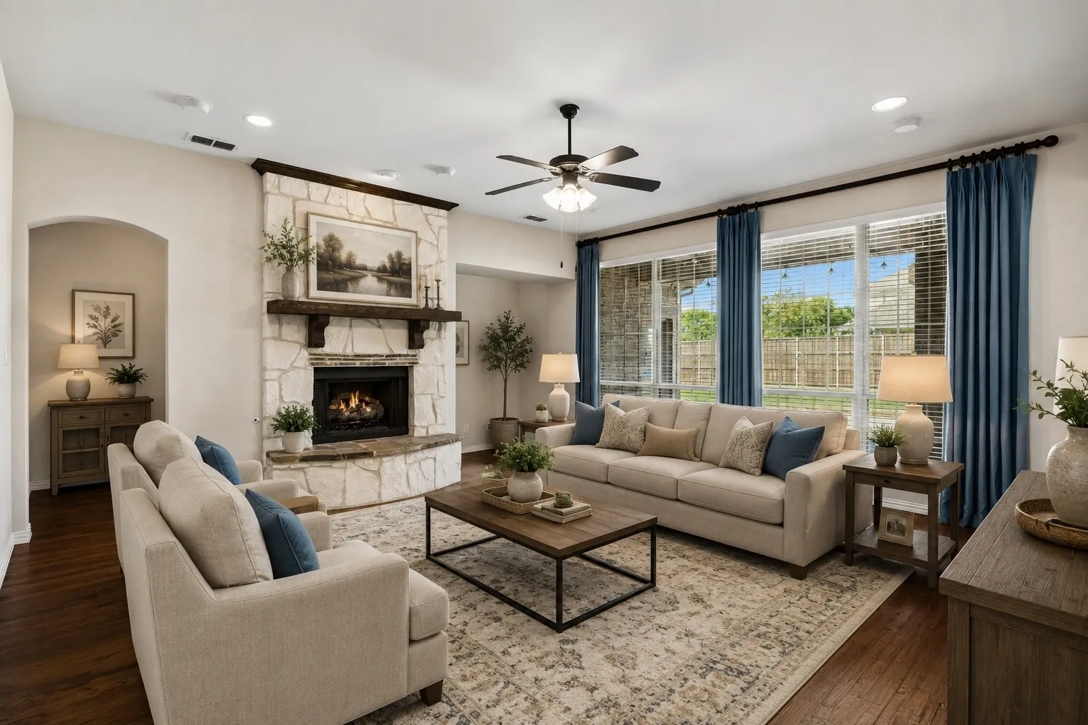 Virtually Staged Living room
