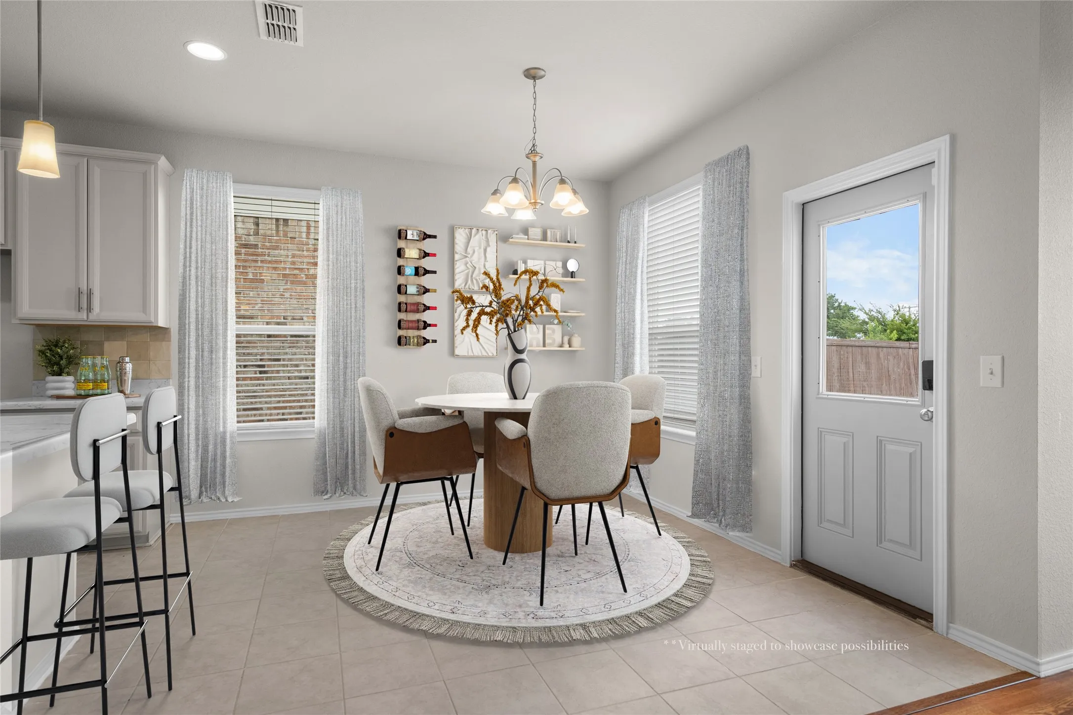 Virtually staged to showcase possibilities.
