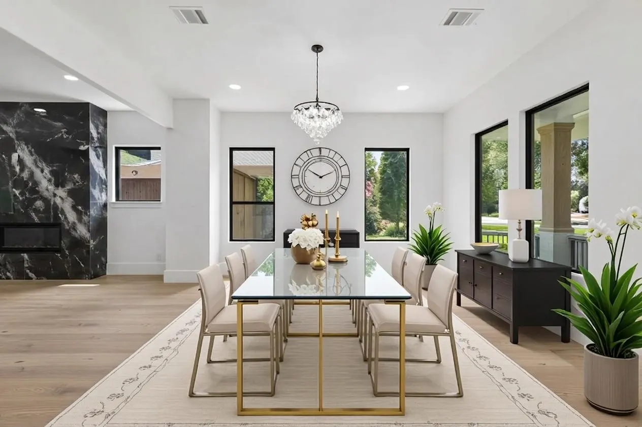 Digitally Staged as a Dining.