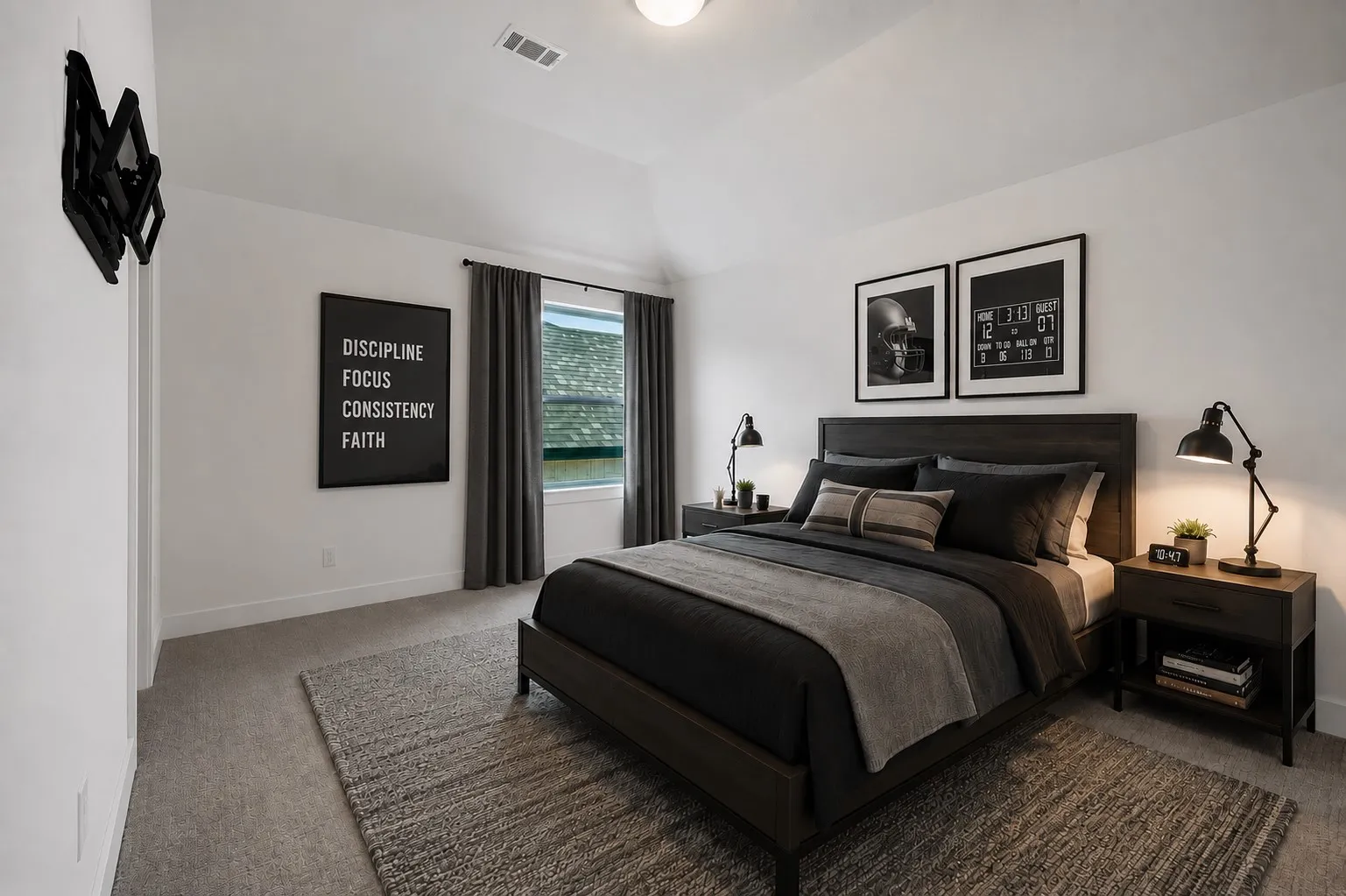 Virtually staged - secondary bedroom with ensuite