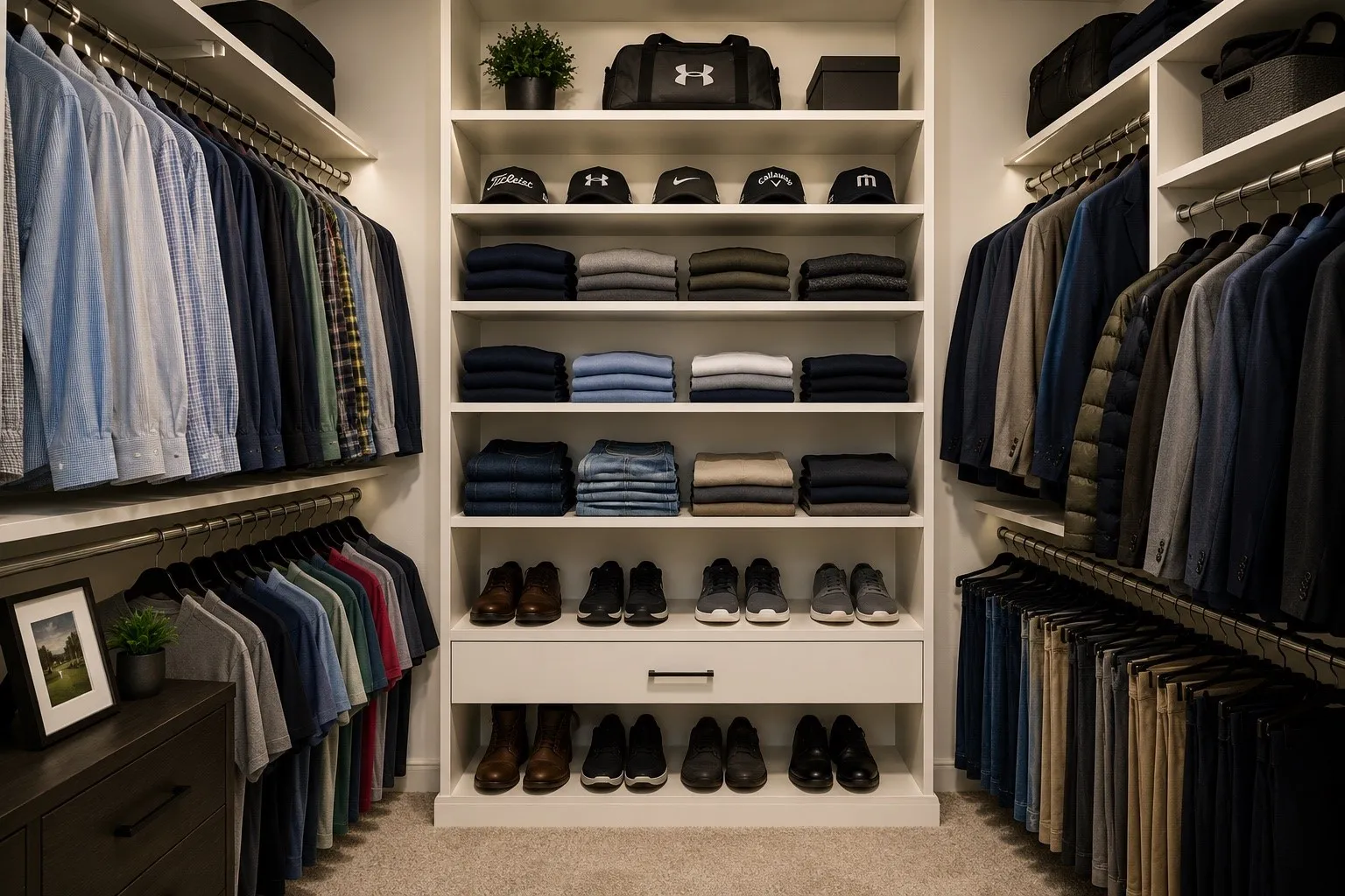 His and hers closets