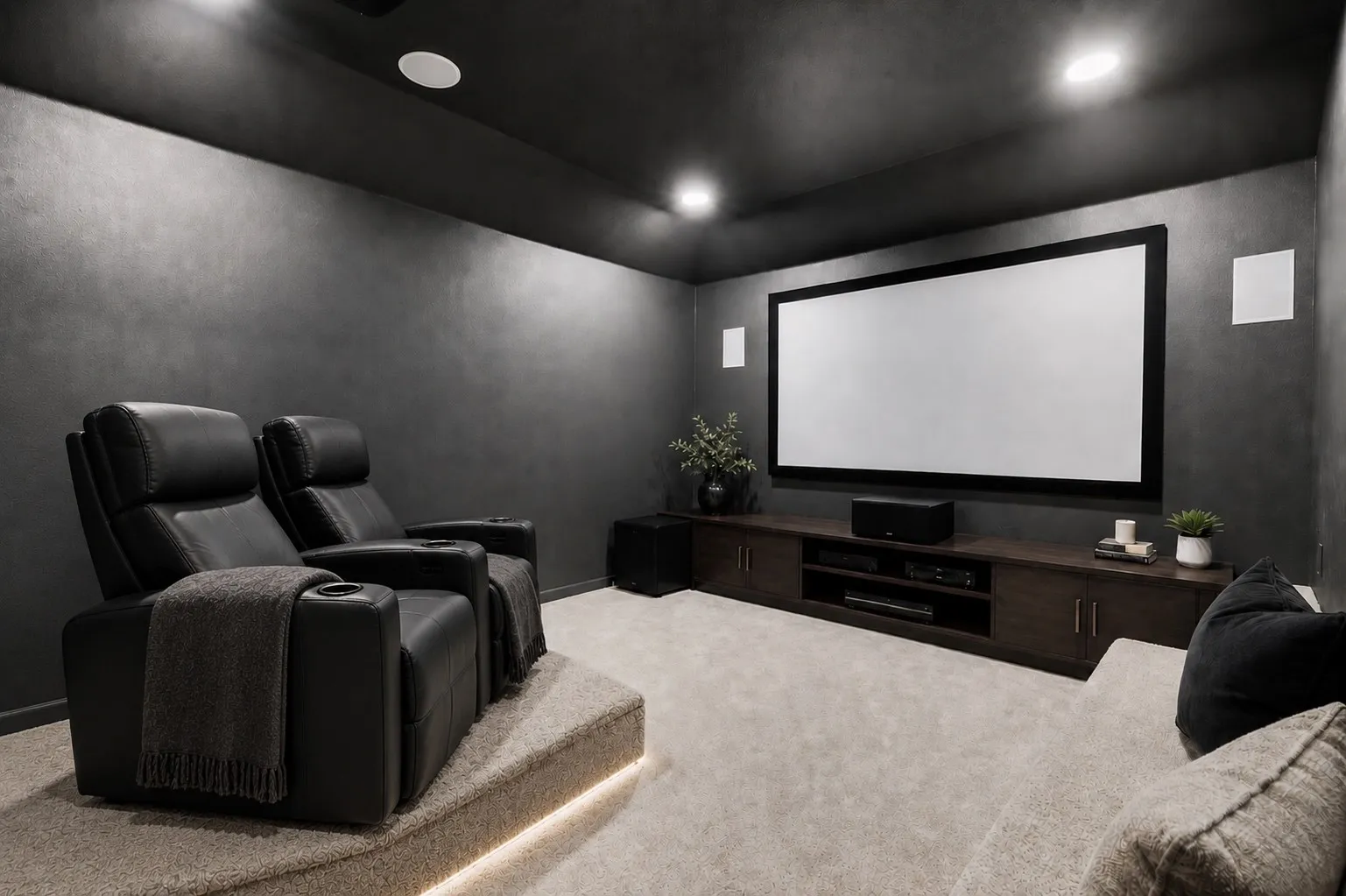 Virtual staging.  Media equipment conveys with the home