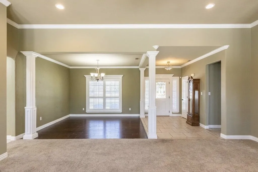 Front foyer entrance with formal dining room