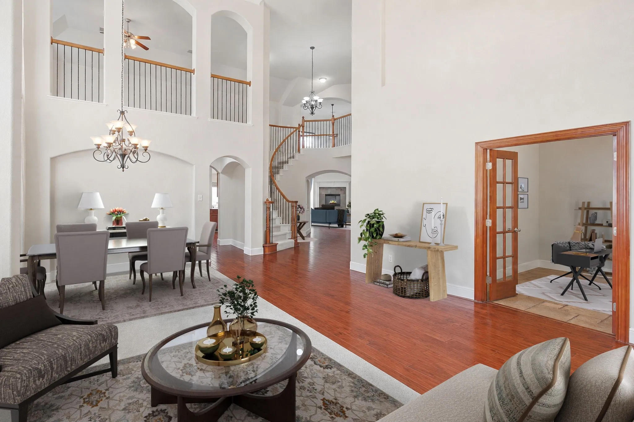 Formal Dining, Living Room And Office Which Has Been Virtually Staged.