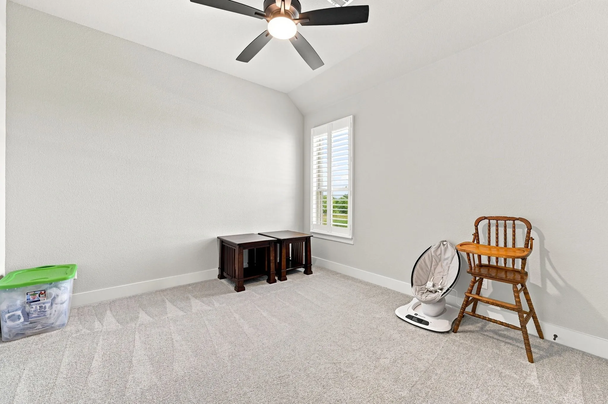 4th bedroom has a walk in closet and a  ceiling fan.