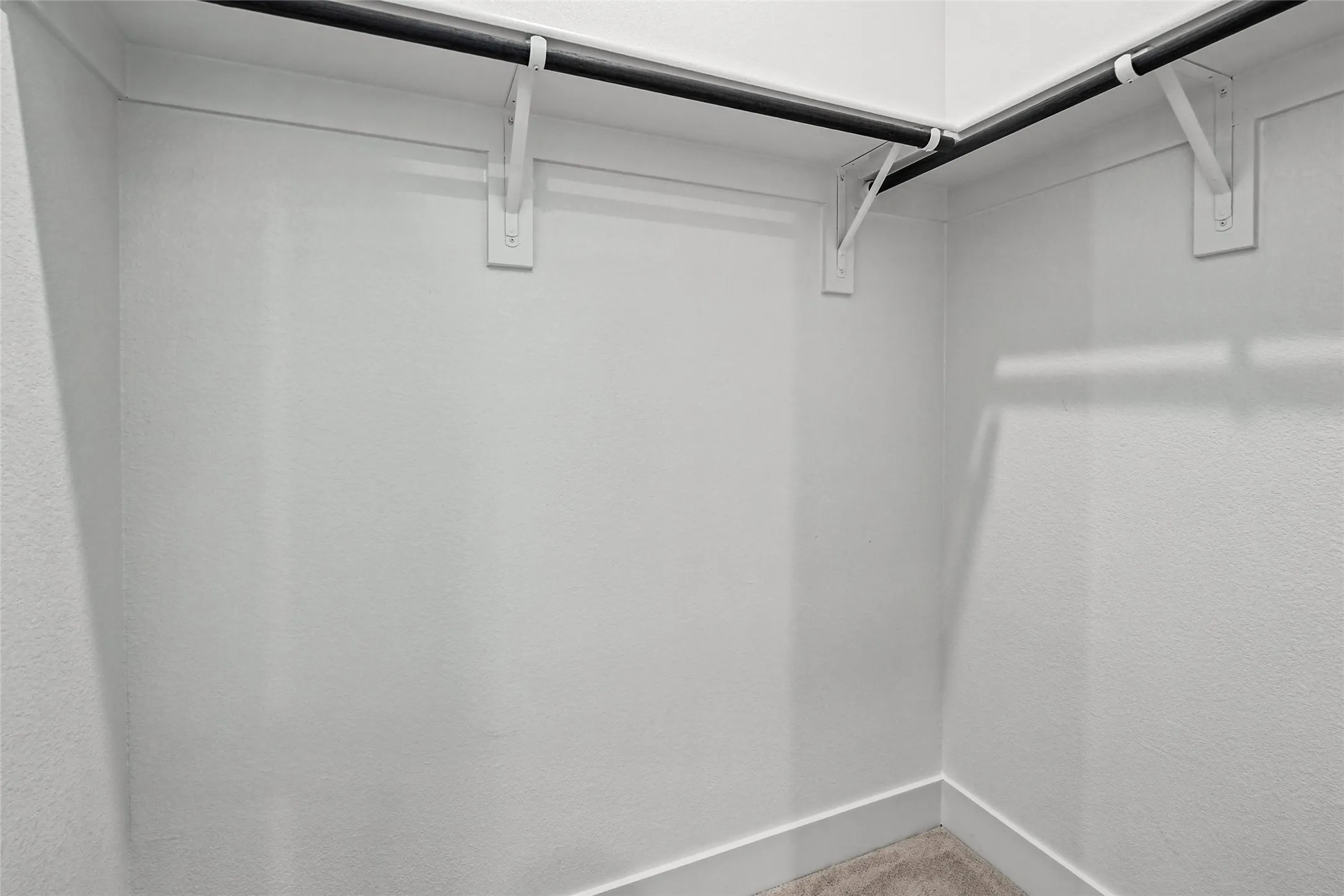 Built-in closet rods