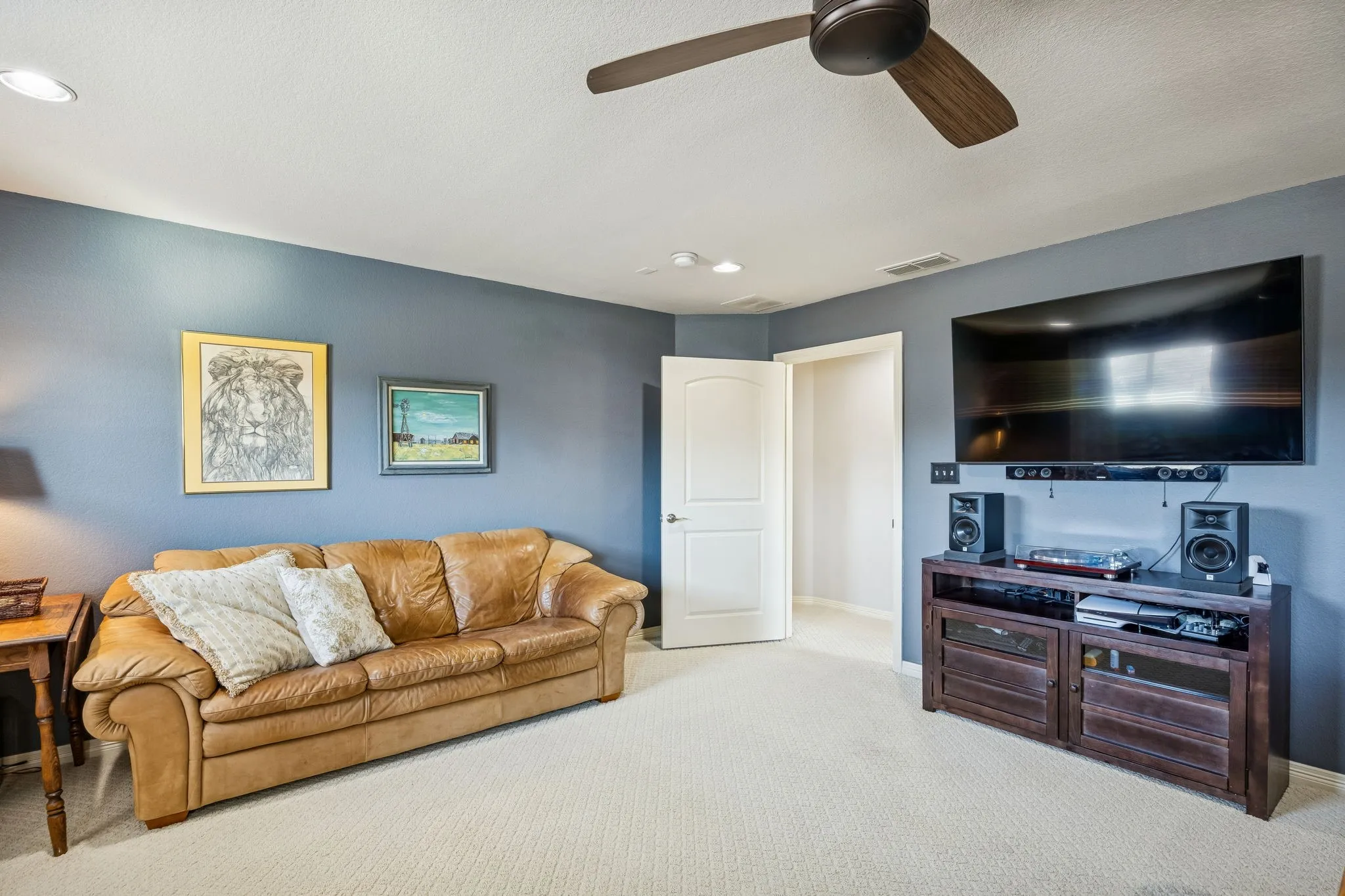 Fabulous game room wired for surround sound on second floor.