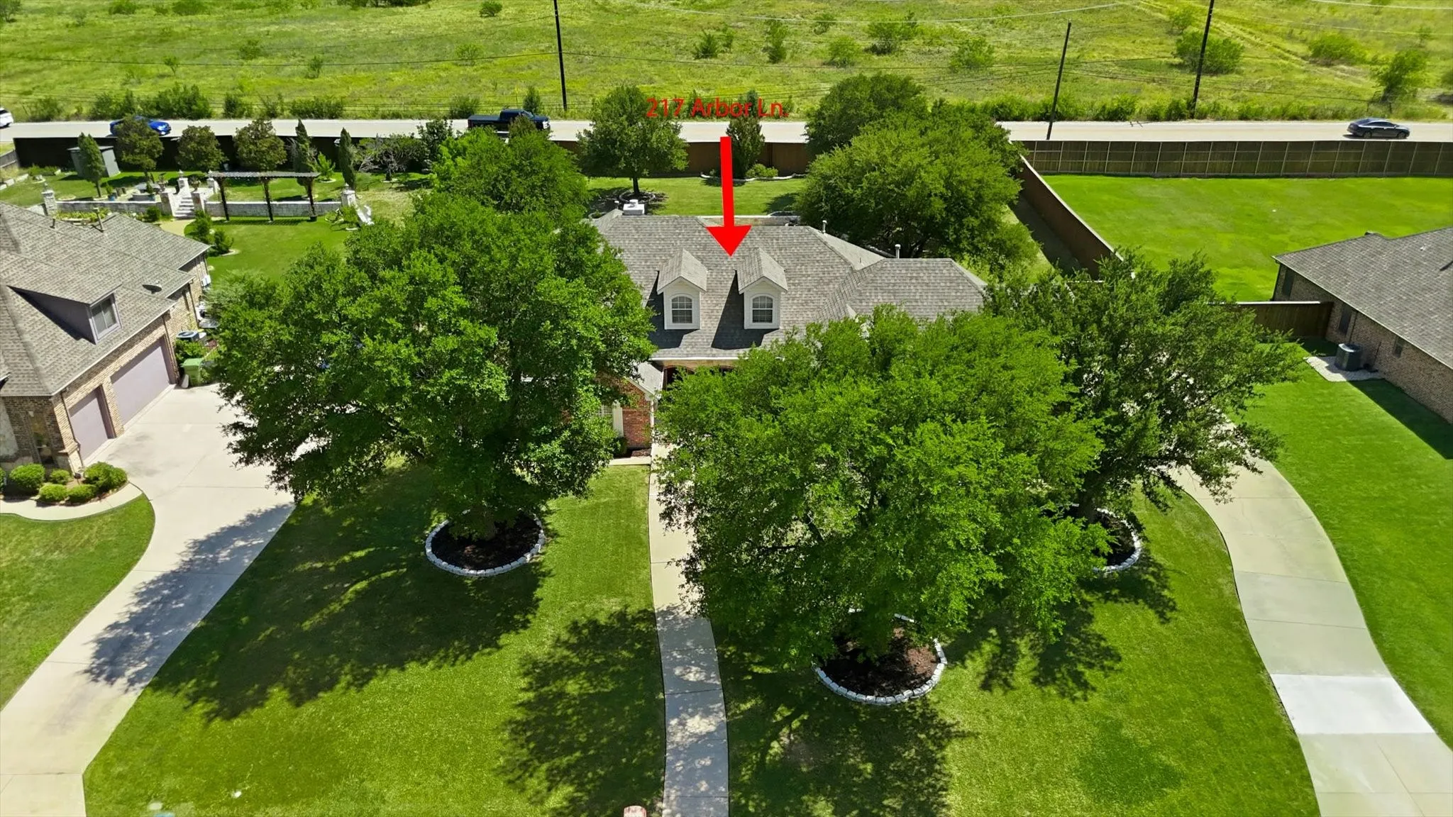 Your walk up is picturesque as well as the backyard.