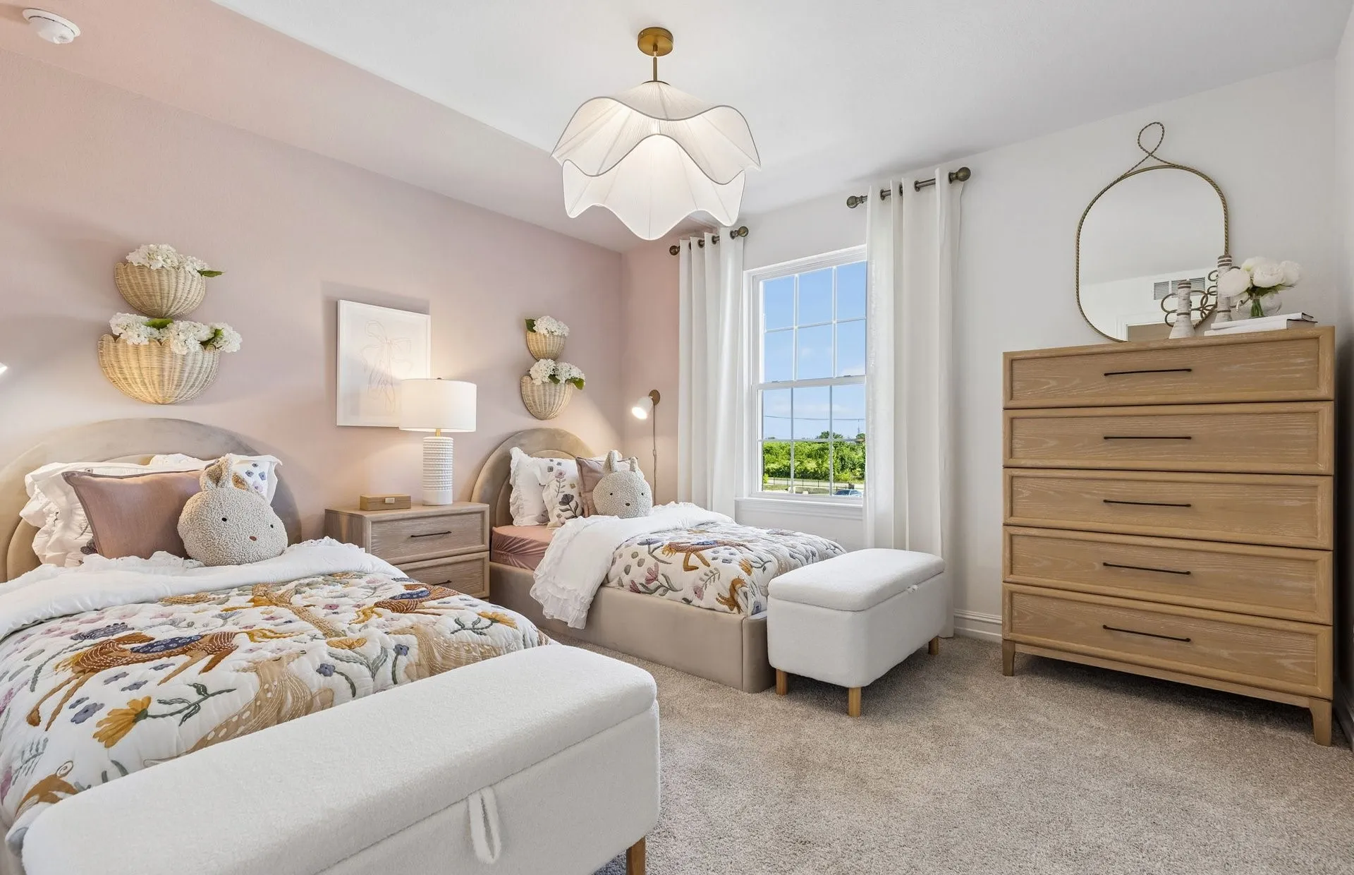 *Model Representation - Spacious secondary bedroom with large windows
