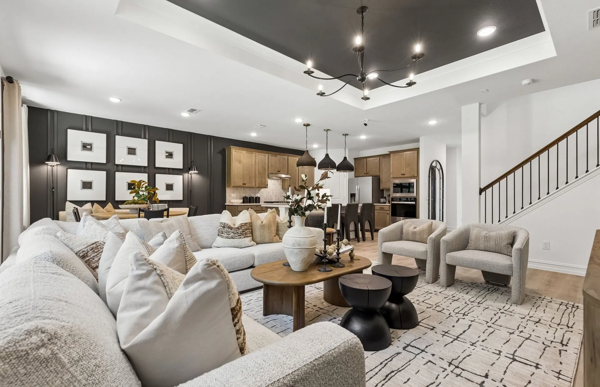 *Model Representation - Gathering room with view of main living areas