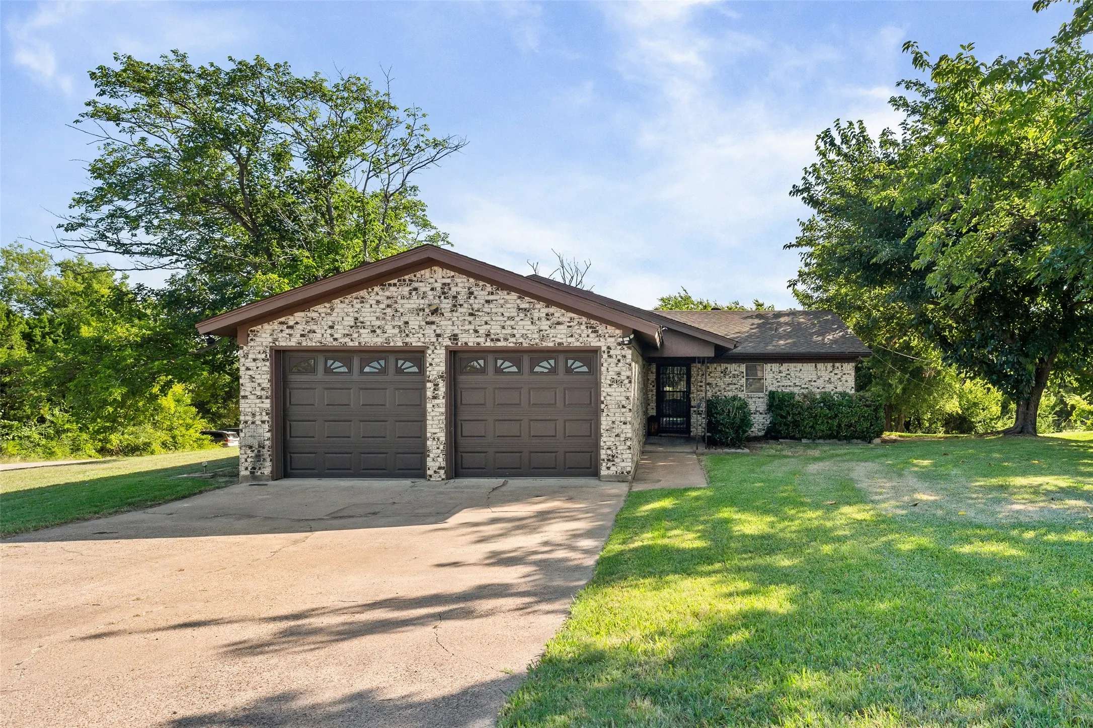 Front view of the custom built home