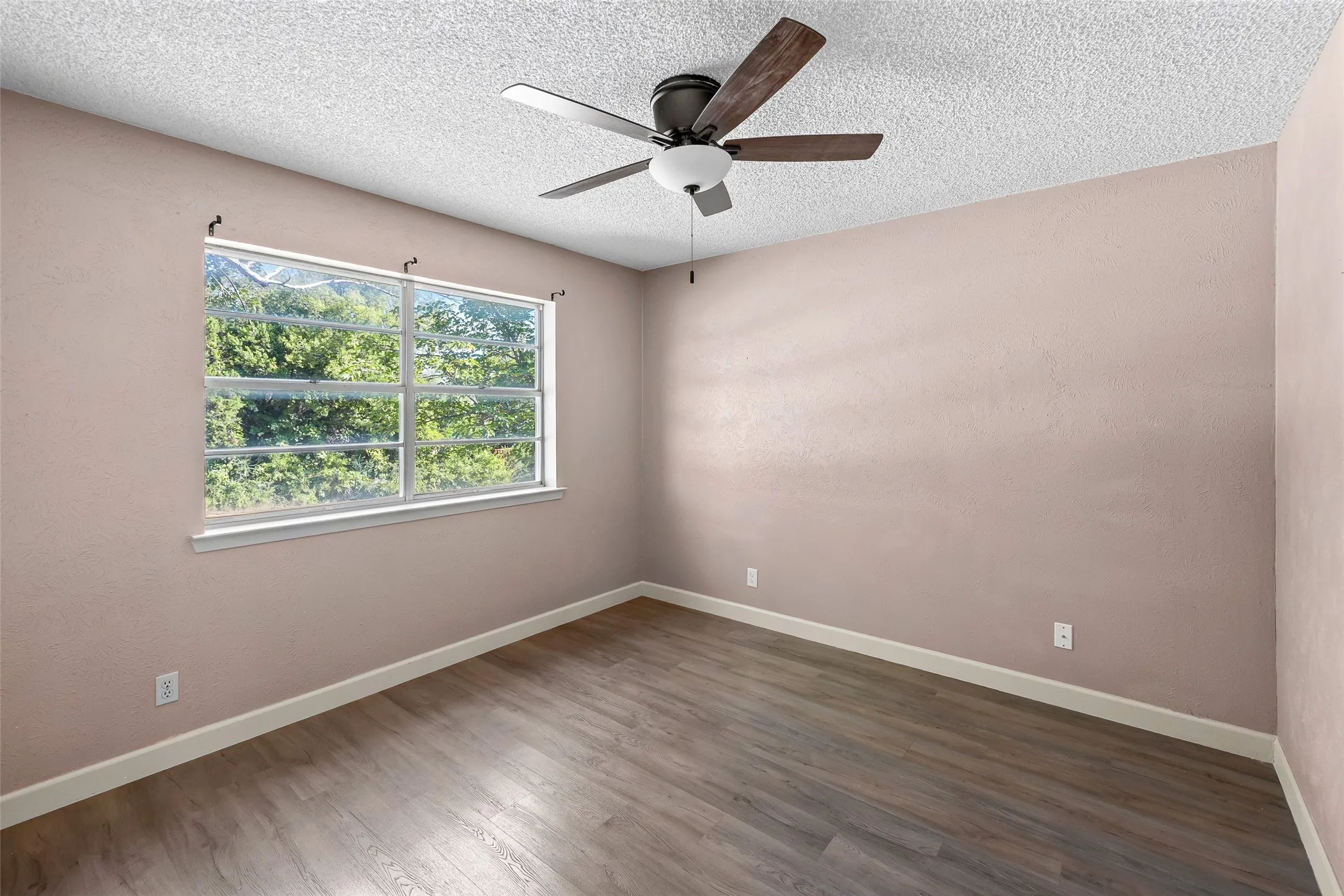 Natural light and ceiling fan
