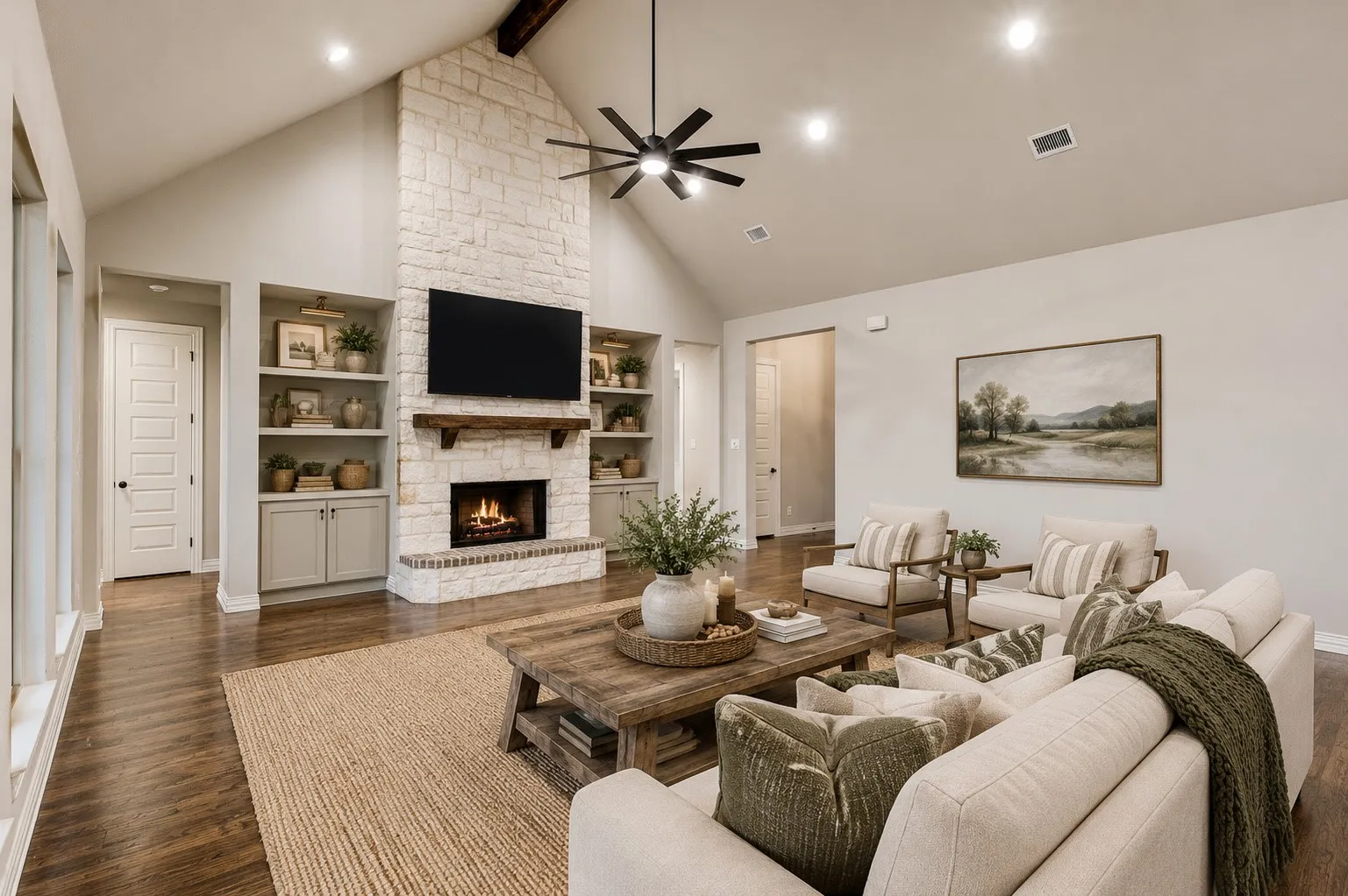 Virtually Staged Living Room