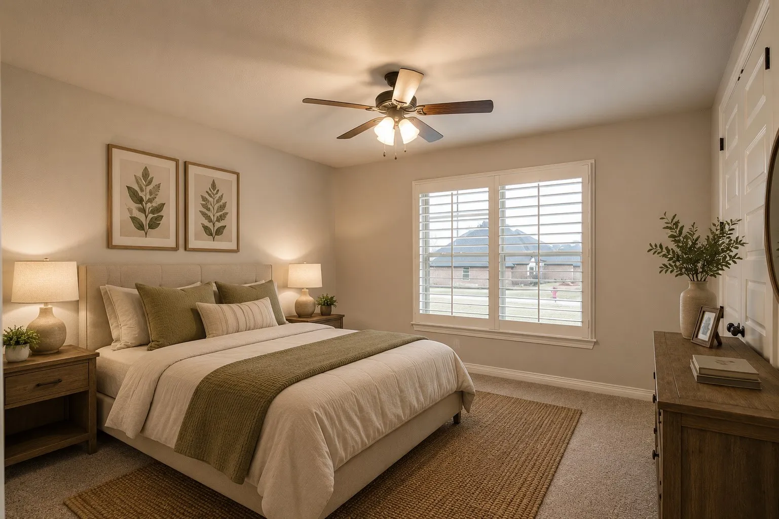 Virtually Staged 1st bedroom