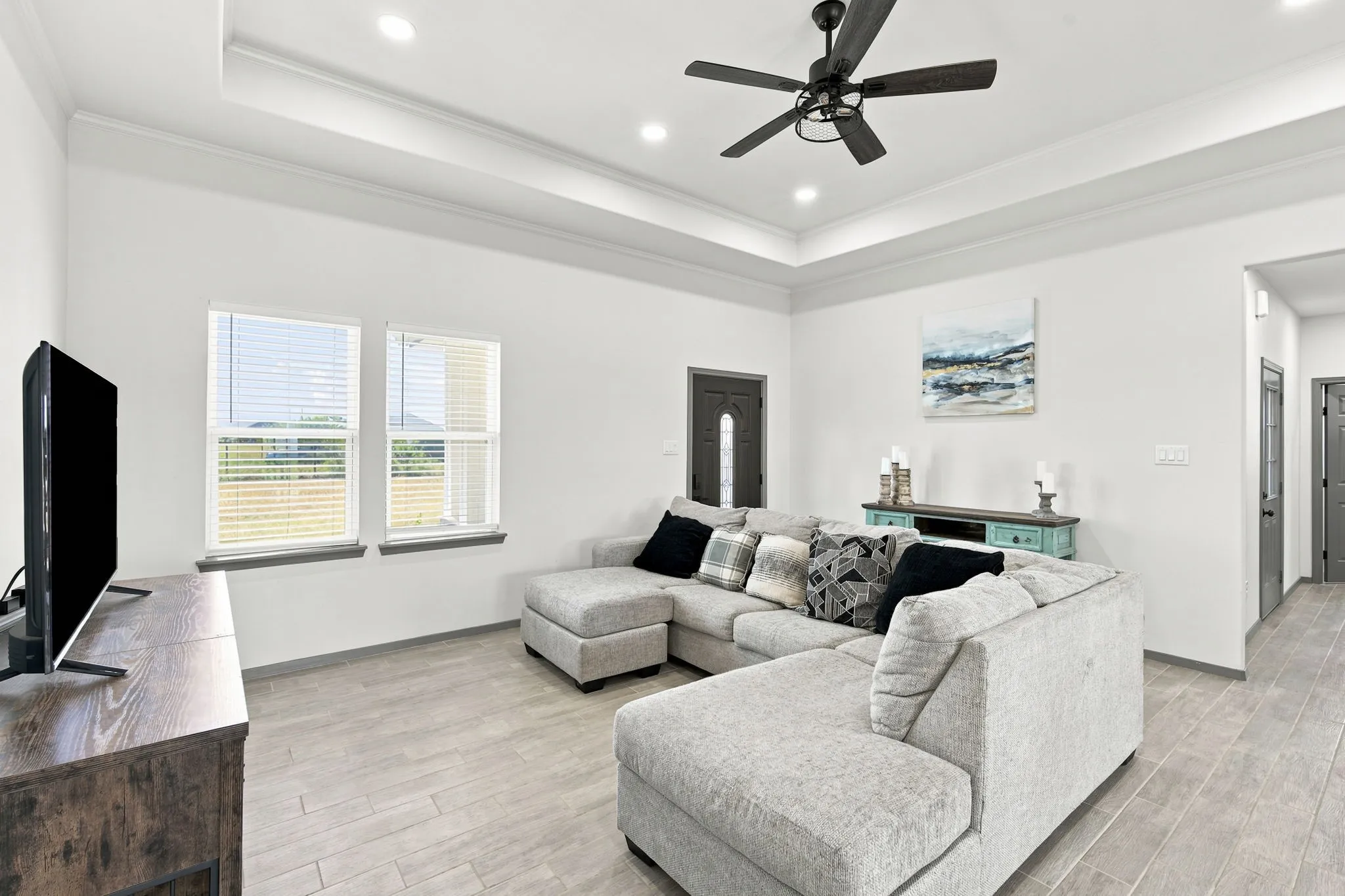  Welcoming view to the front entry, a great space to greet guests and entertain