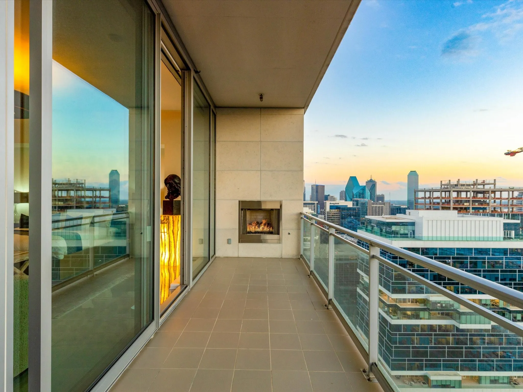 1 of 4 fireplaces, 29th Floor. Primary has access to 2 fireplaces
