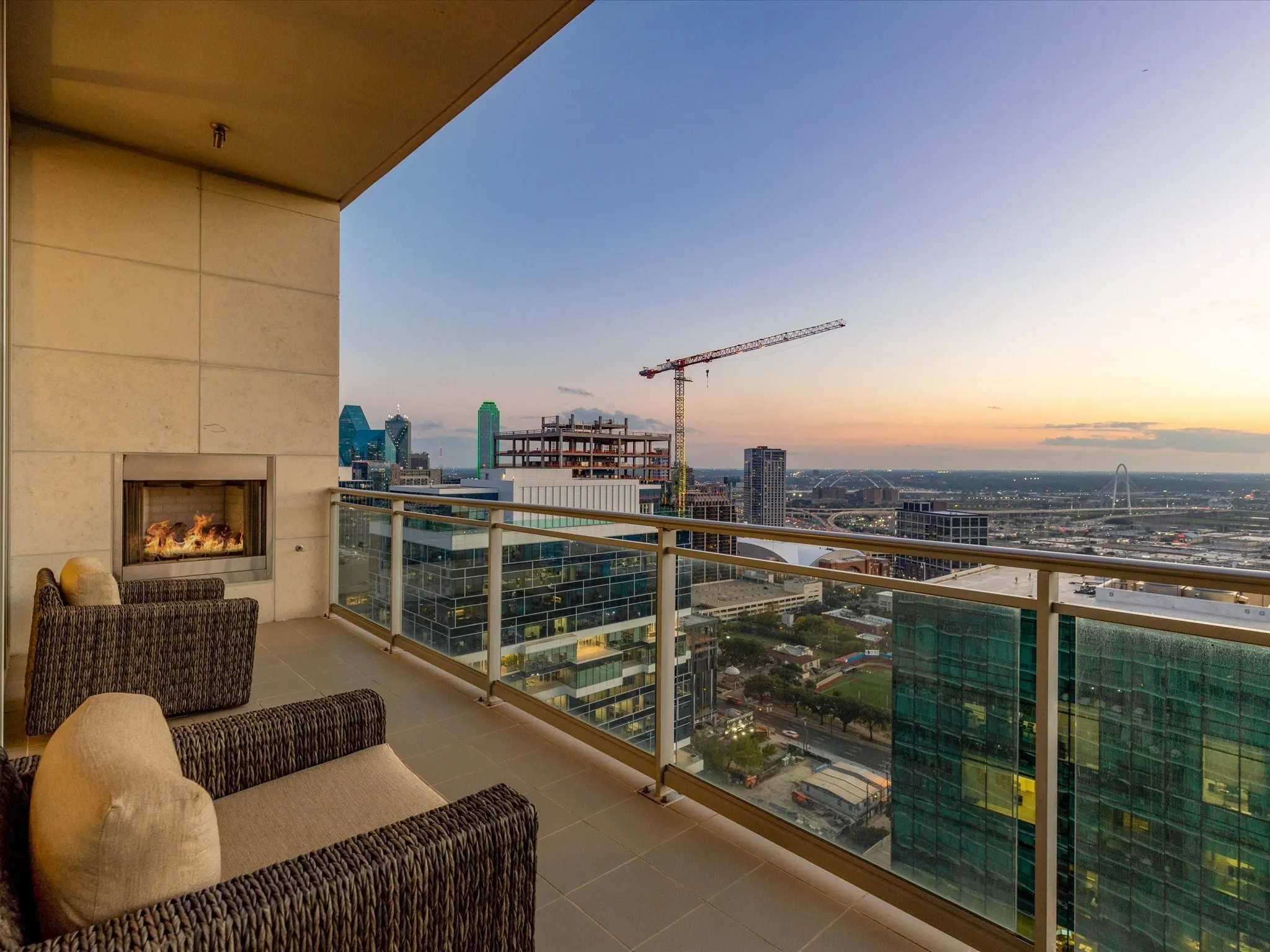 1 of 4 fireplaces, 28th Floor