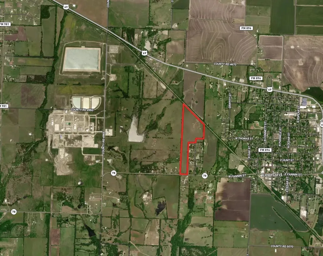 Aerial Map. Displaying the property's geographical location and boundaries