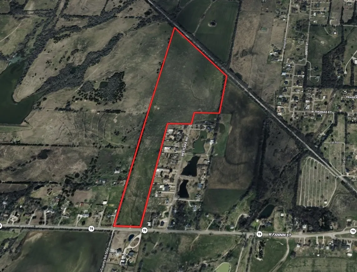 Aerial Map. Depicting the boundaries of the property outlined in red