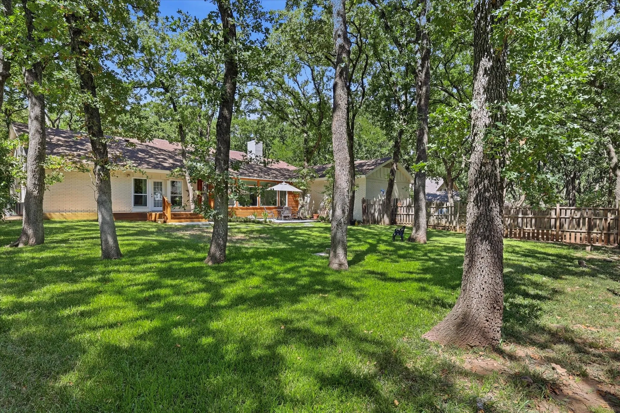 enjoy this canopy of mature trees