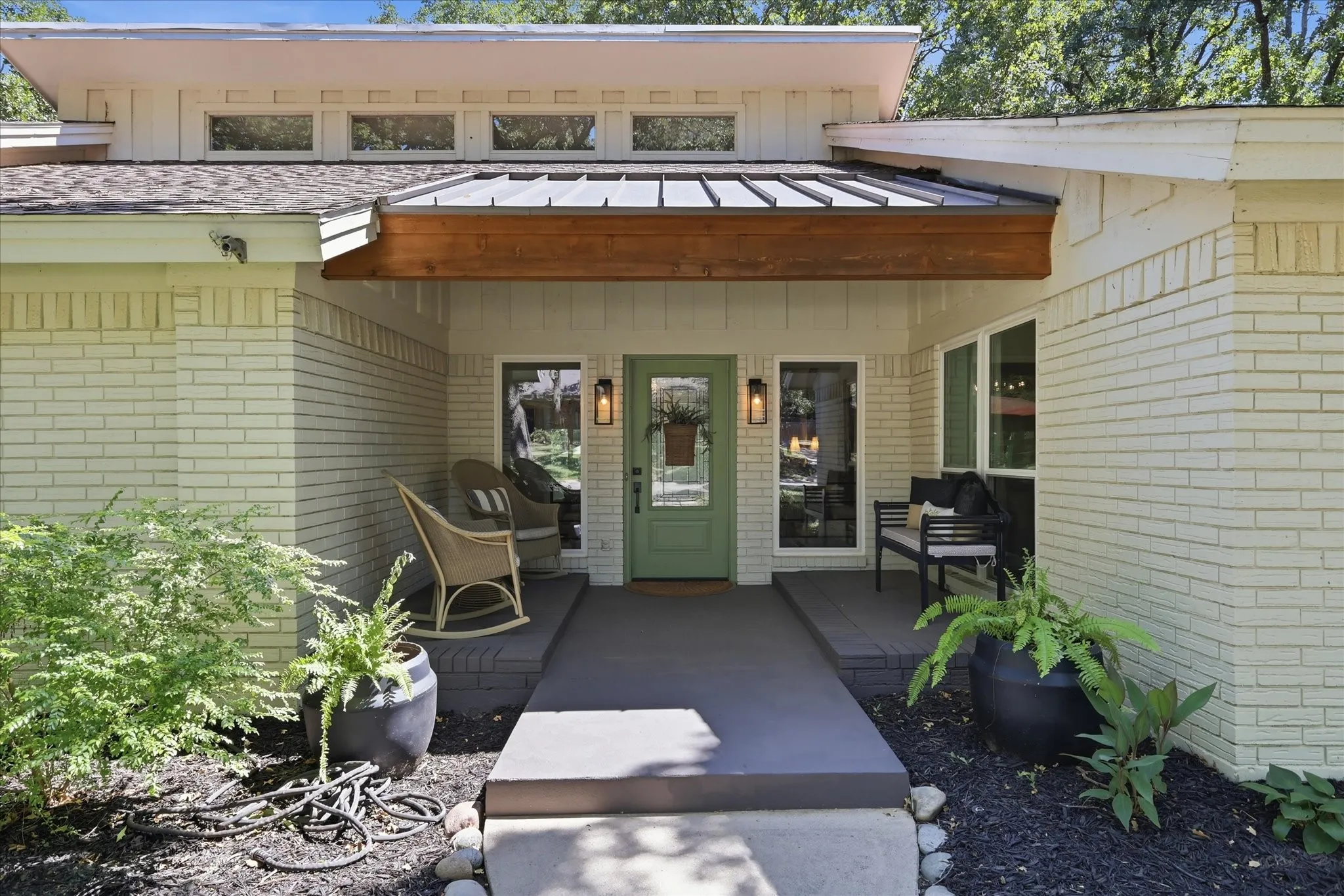 Inviting covered front porch
