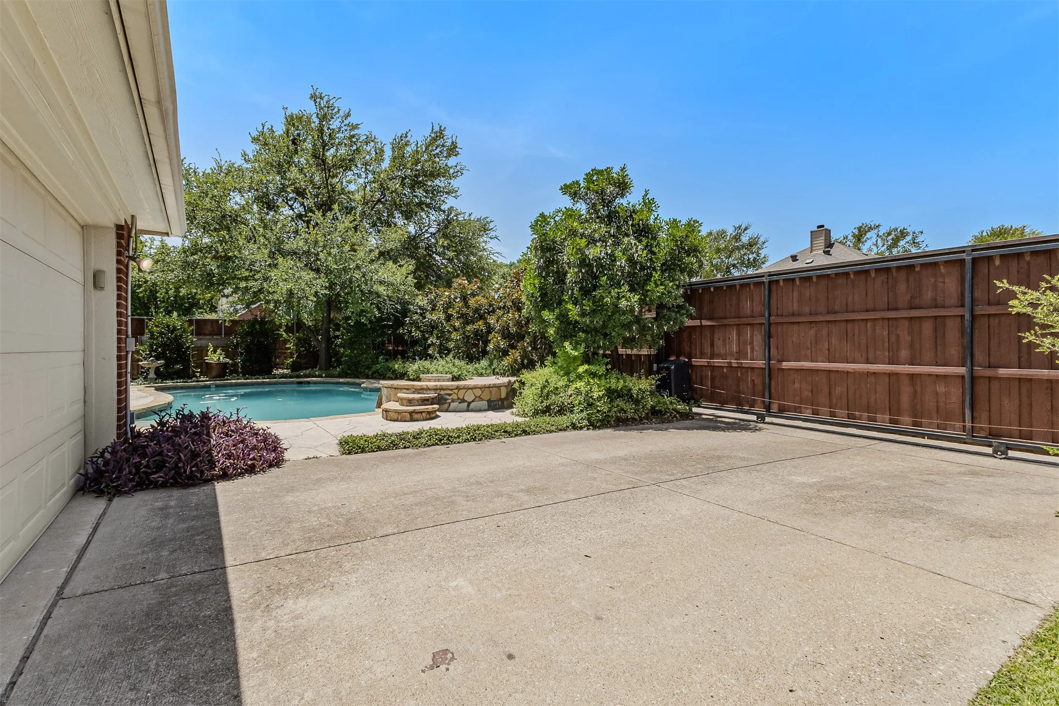 Security gate behind home that exits to alley