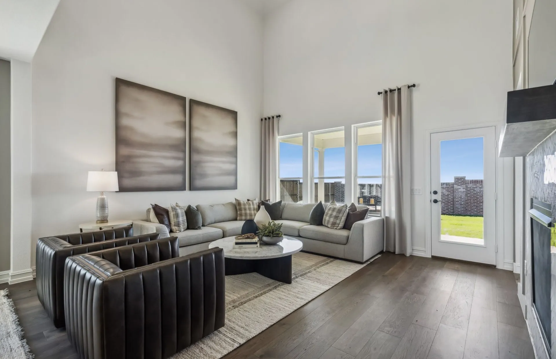 *Model Representation - Gathering room with view of main living areas