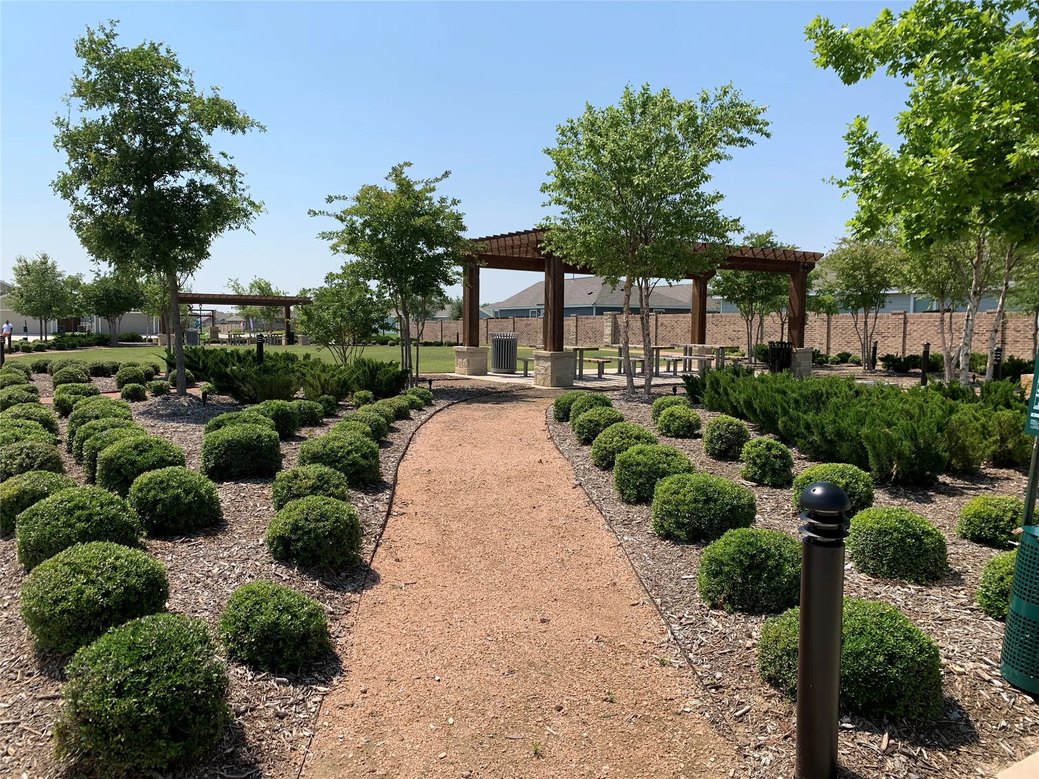 View of yard featuring a pergola