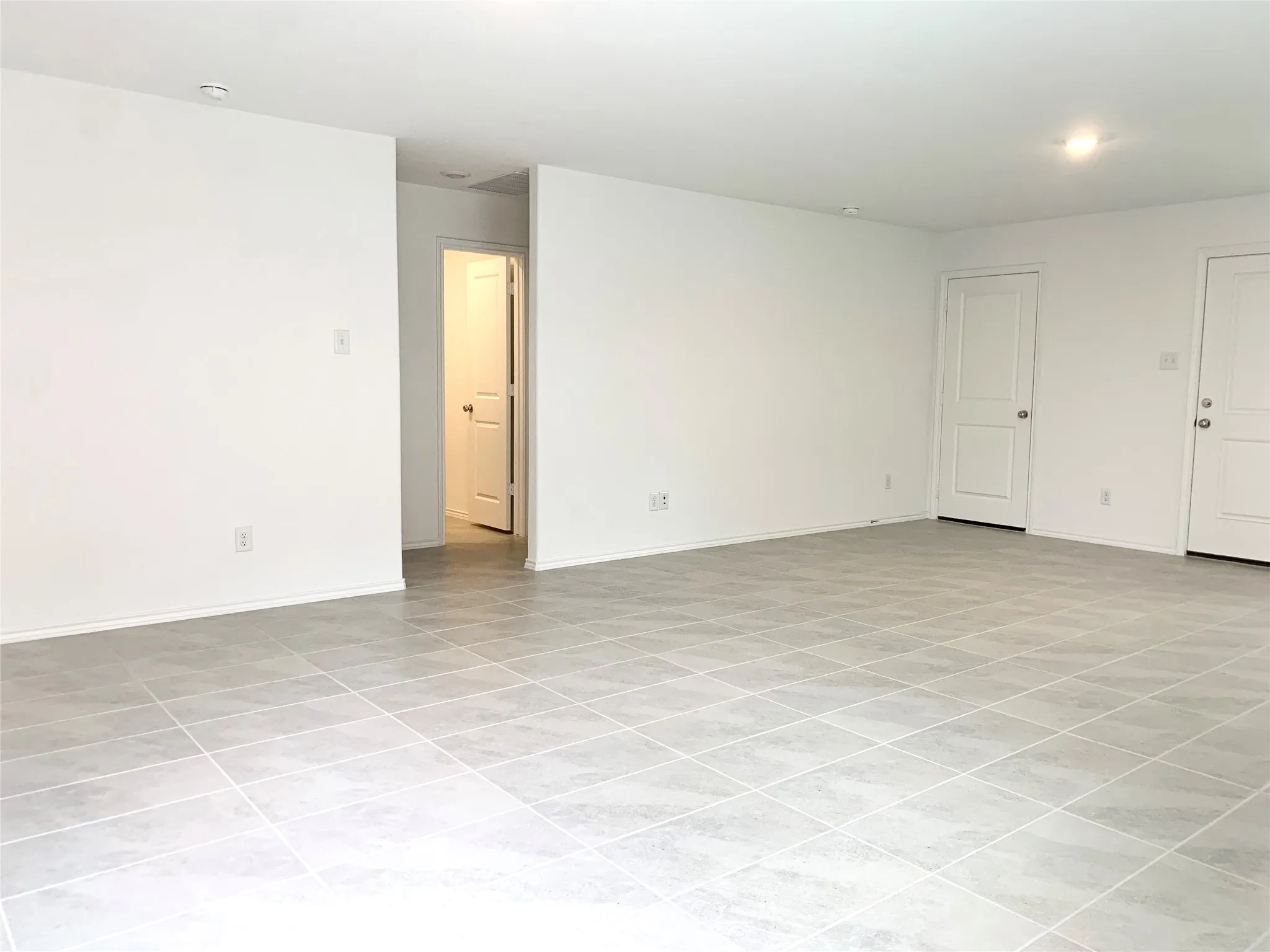 View of tiled living area