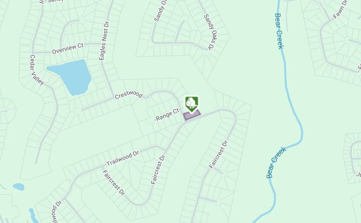 Property Map. Displaying the geographic layout of the property within its environment
