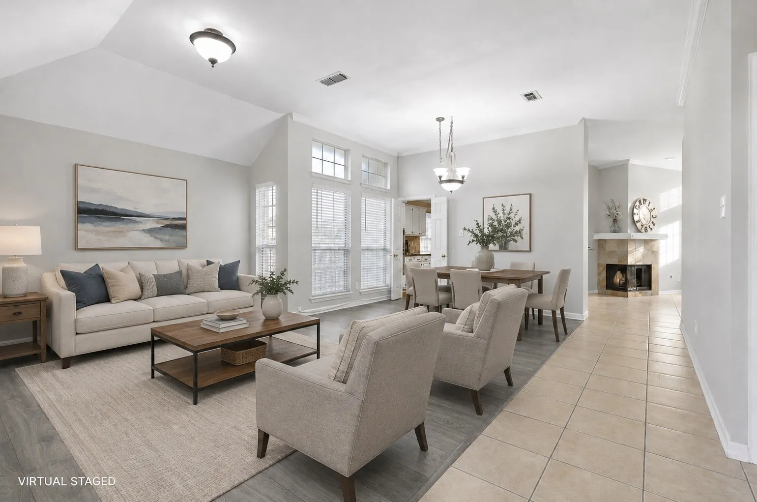 Virtually Staged 1st Living Bedroom