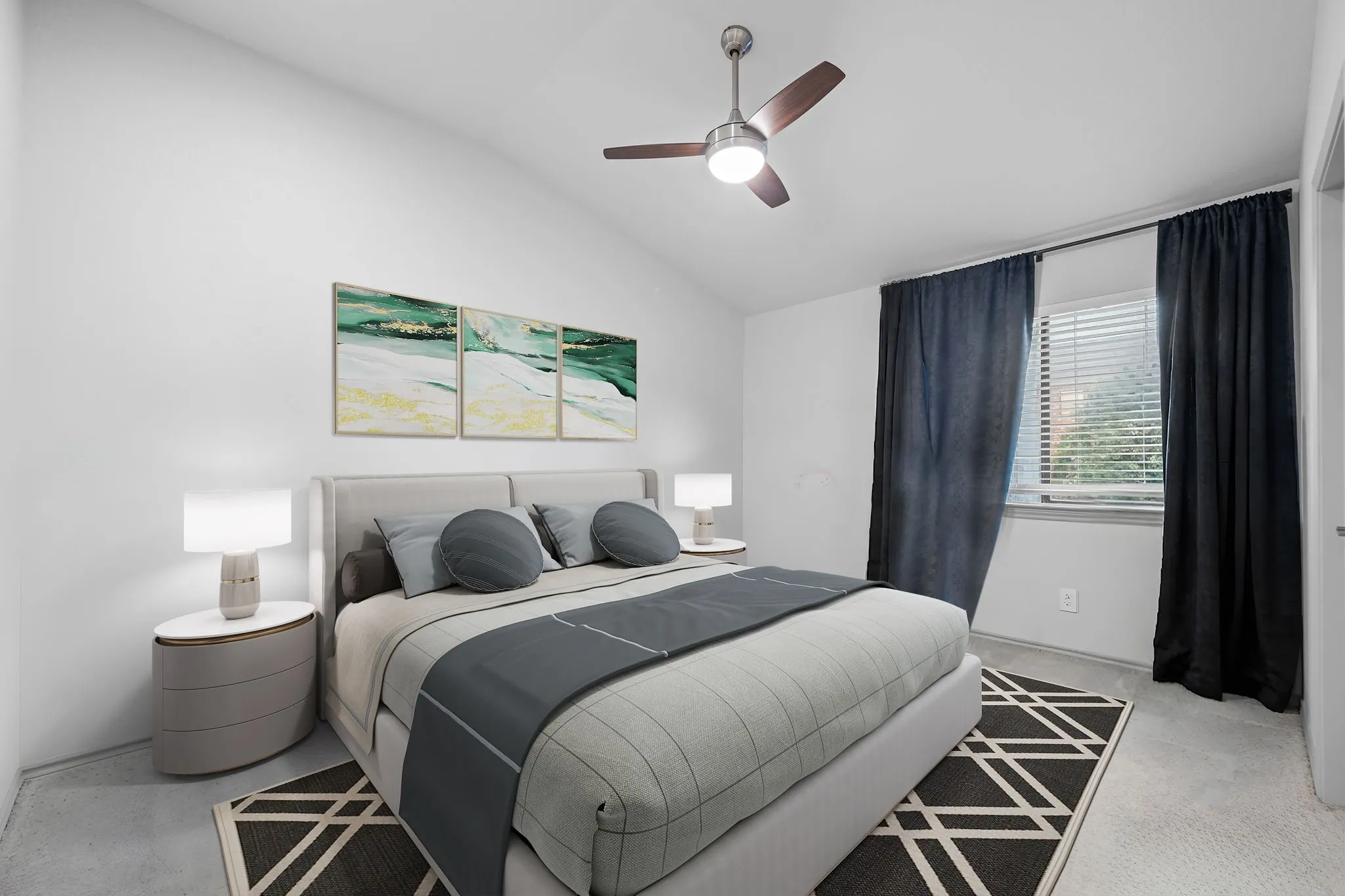 Virtually staged bedroom #3