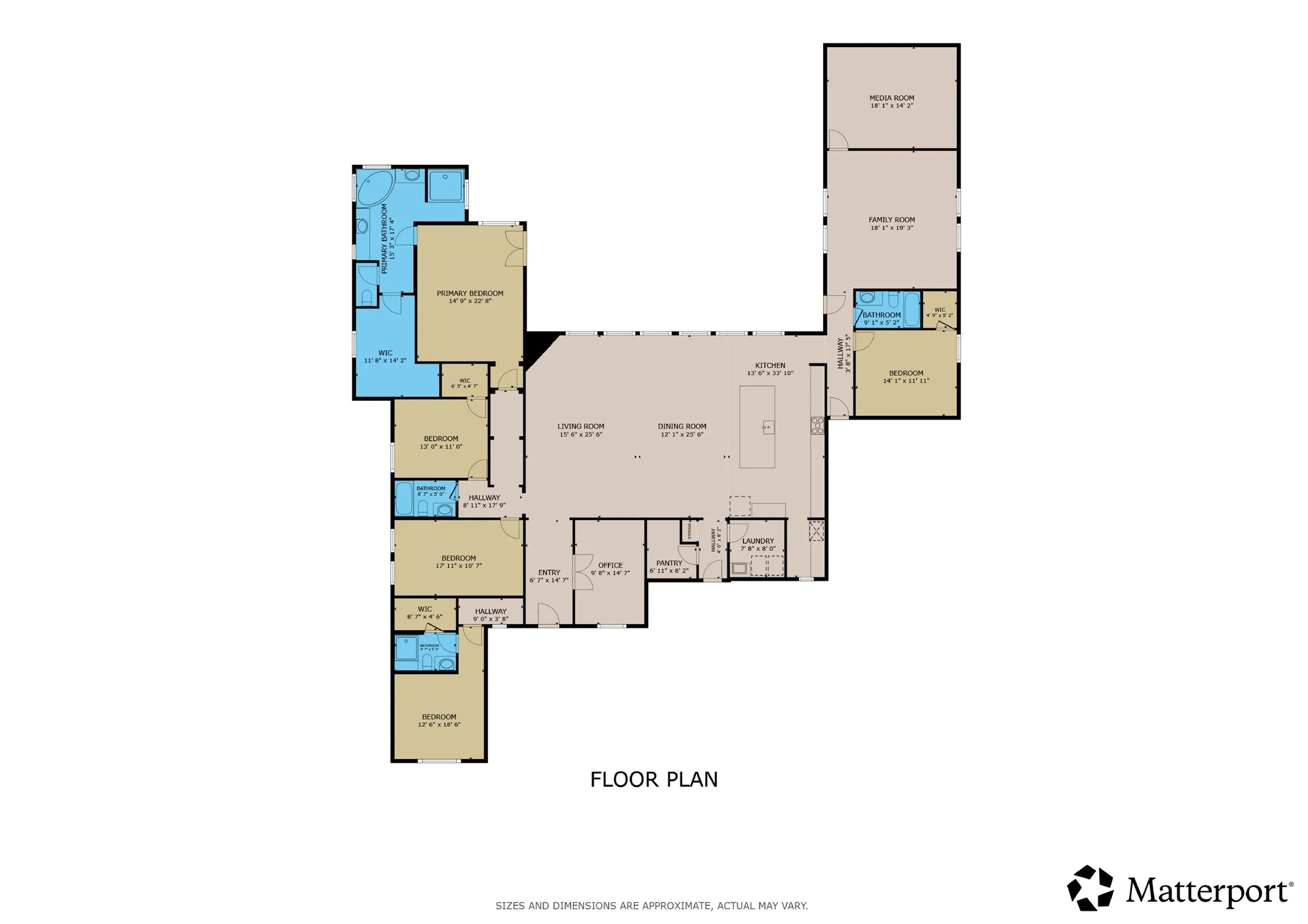 Single story floor plan is incredibly functional with multi-generational versatility.