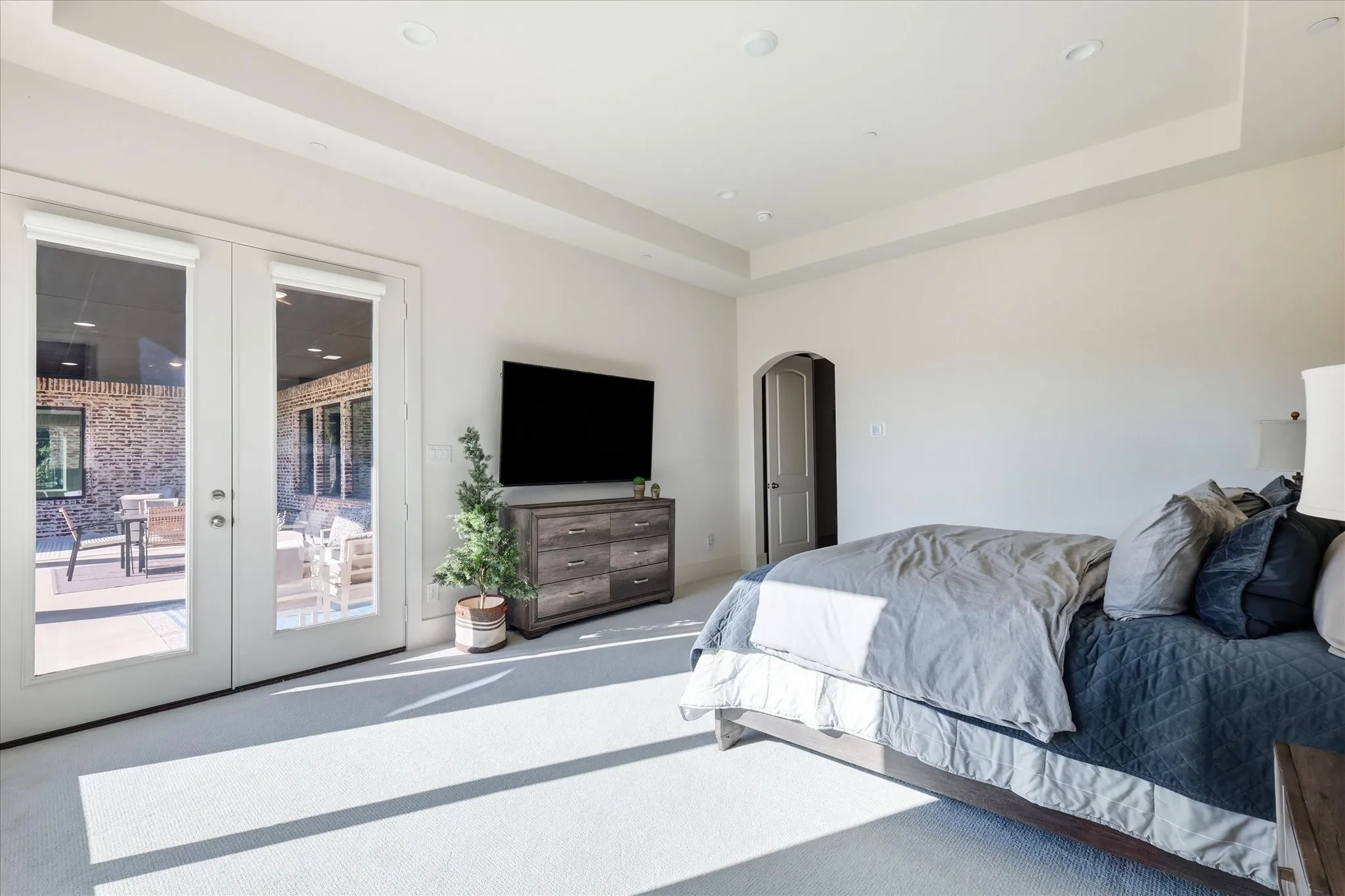 Wifi controlled roller shades on all the bedroom windows