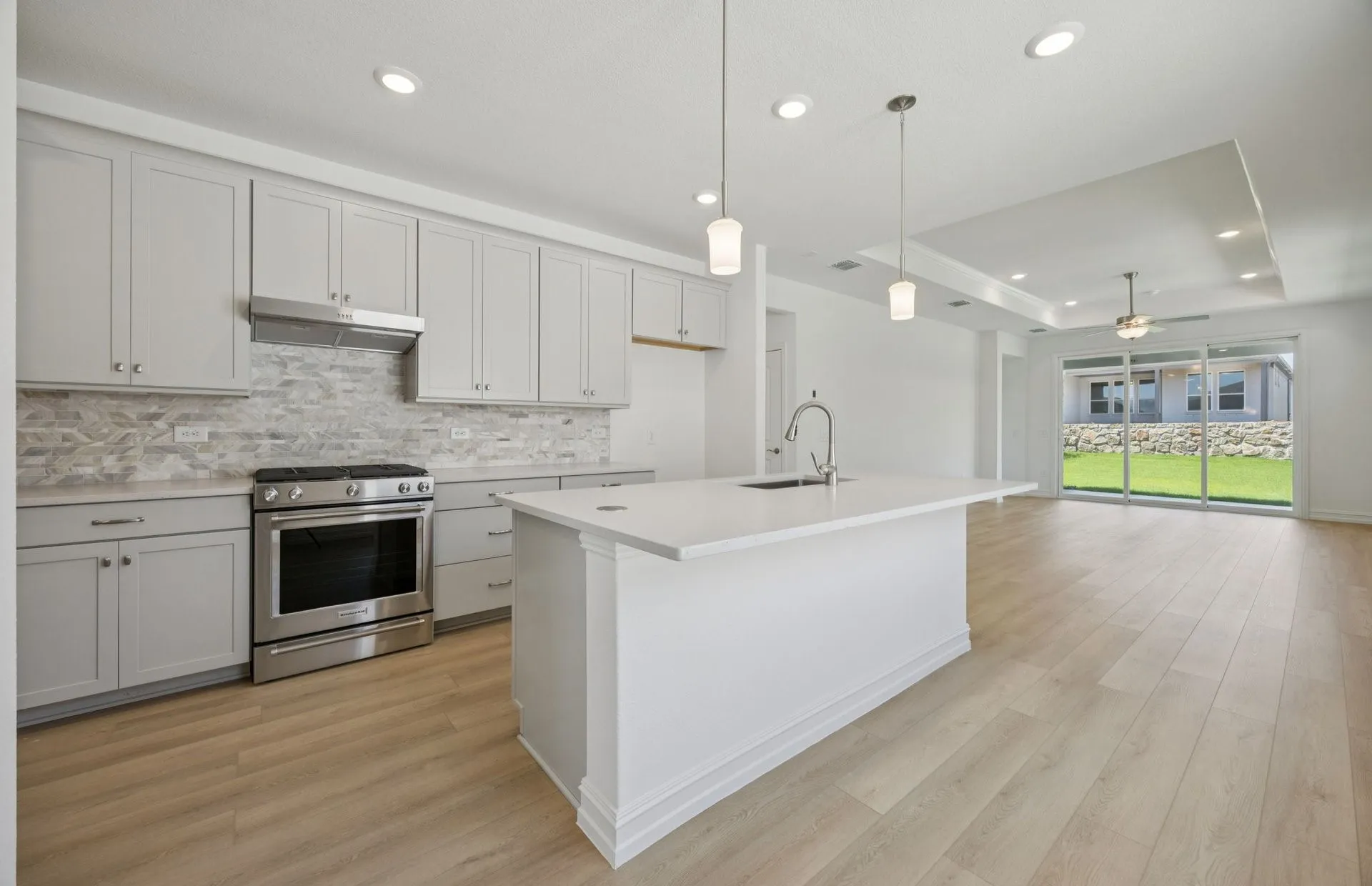 *Floorplan representation, not actual home - Large island overlooking gathering room and dining areas