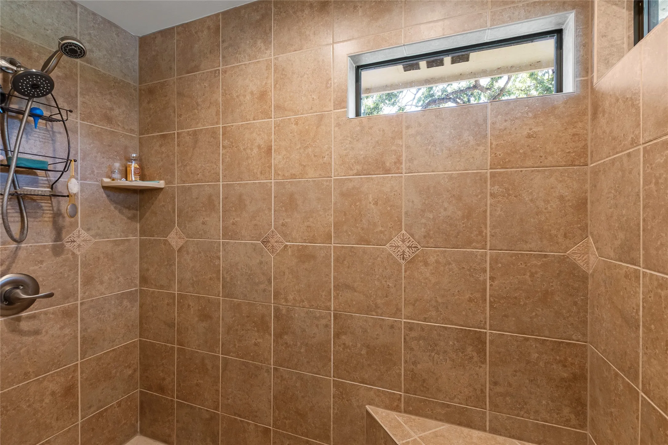 Primary tile walk in shower
