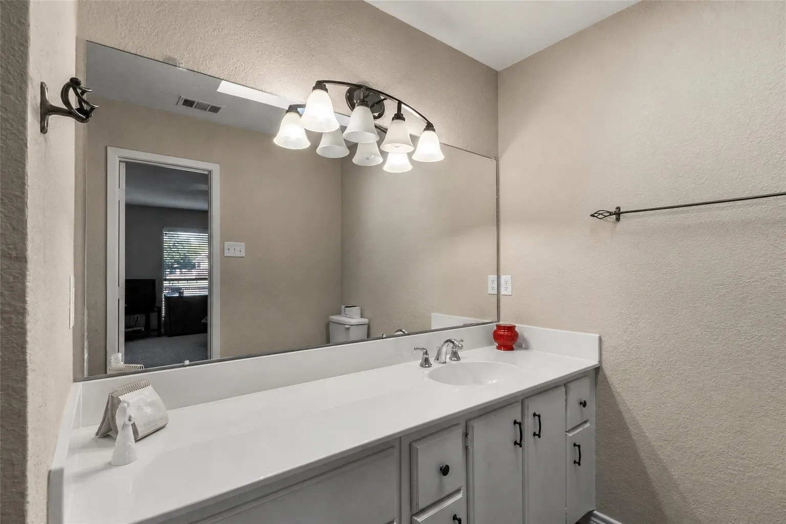 Second primary bathroom with stand up shower and a second walk in closet.