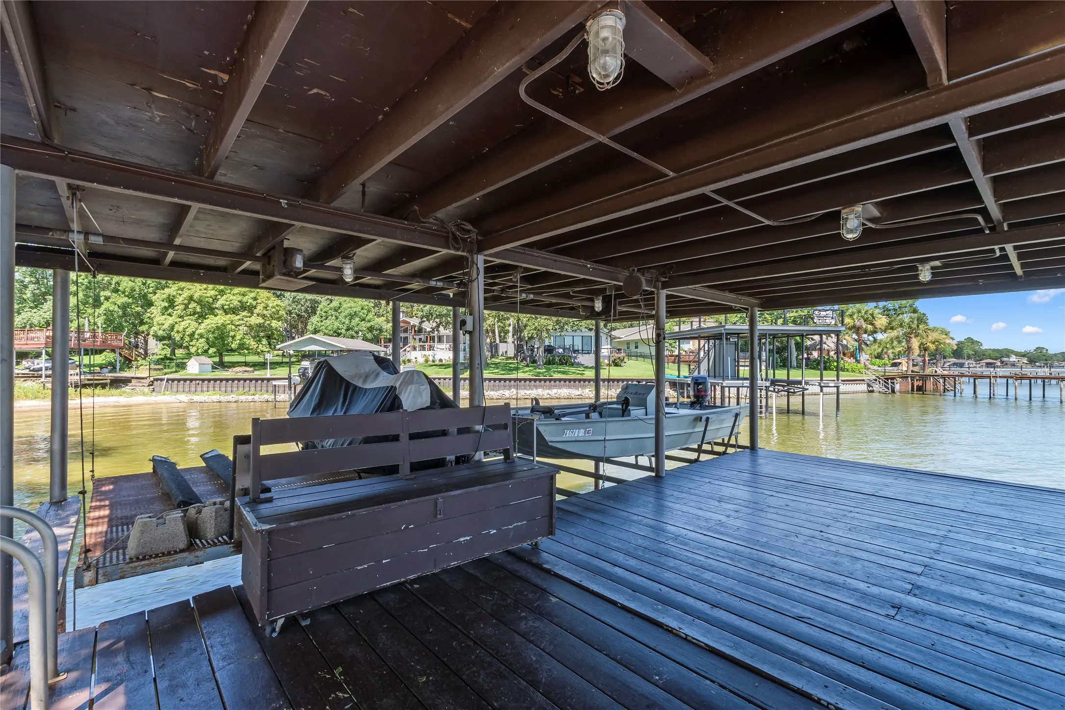 PWC lift for two jet skis and one boat lift
