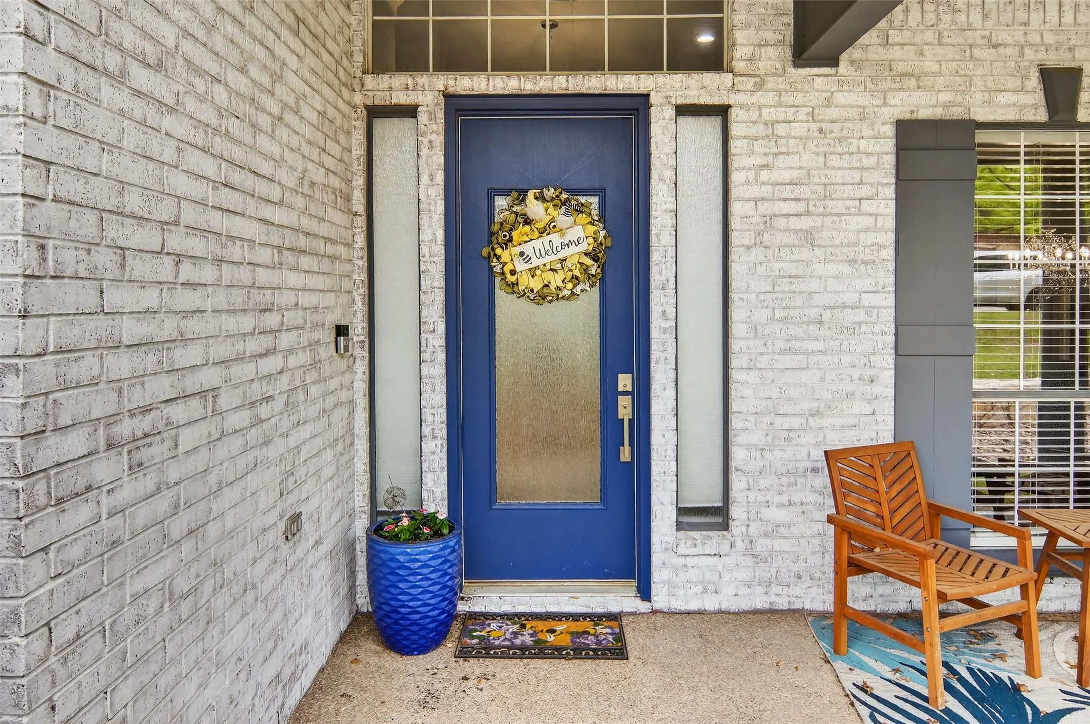 The covered front porch is just the beginning.