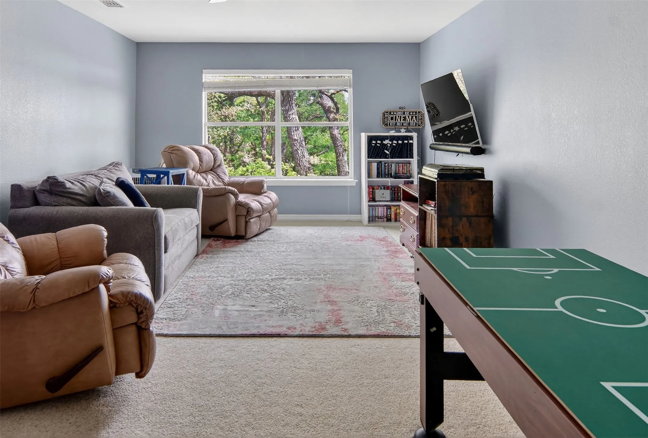 Spacious game room which could be converted to a fifth bedroom.
