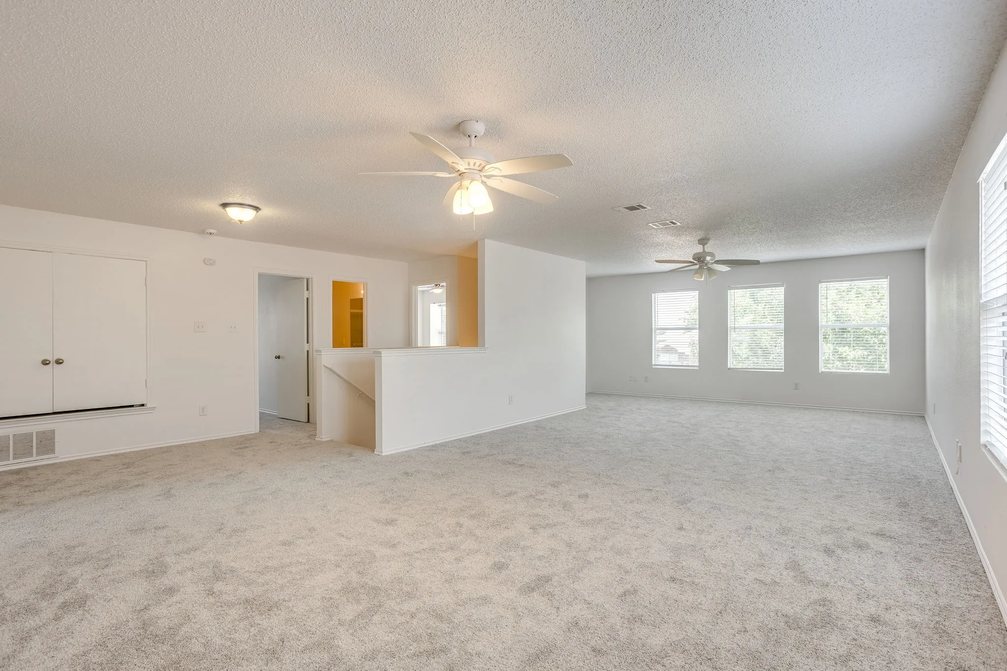 Large loft area without virtually staged furniture